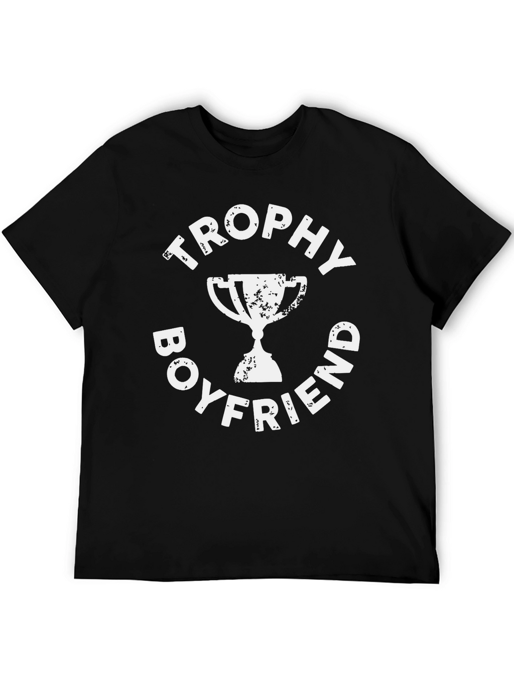 Trophy Boyfriend Graphic Tee - Black Cotton T-Shirt