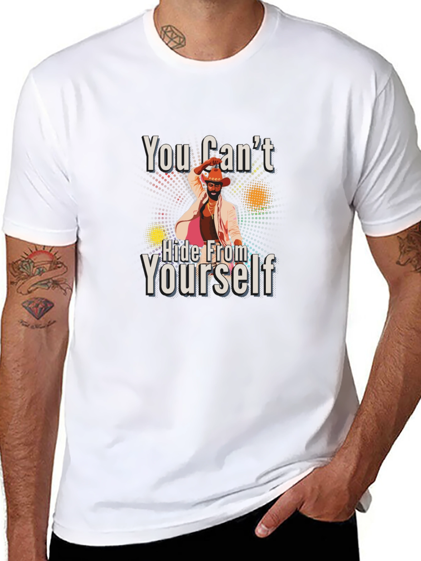 You Cant Hide From Yourself Black T-Shirt
