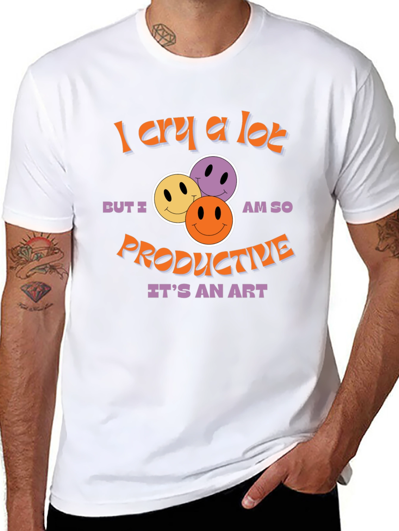 I Cry A Lot T-Shirt -  Productive Art Graphic Tee