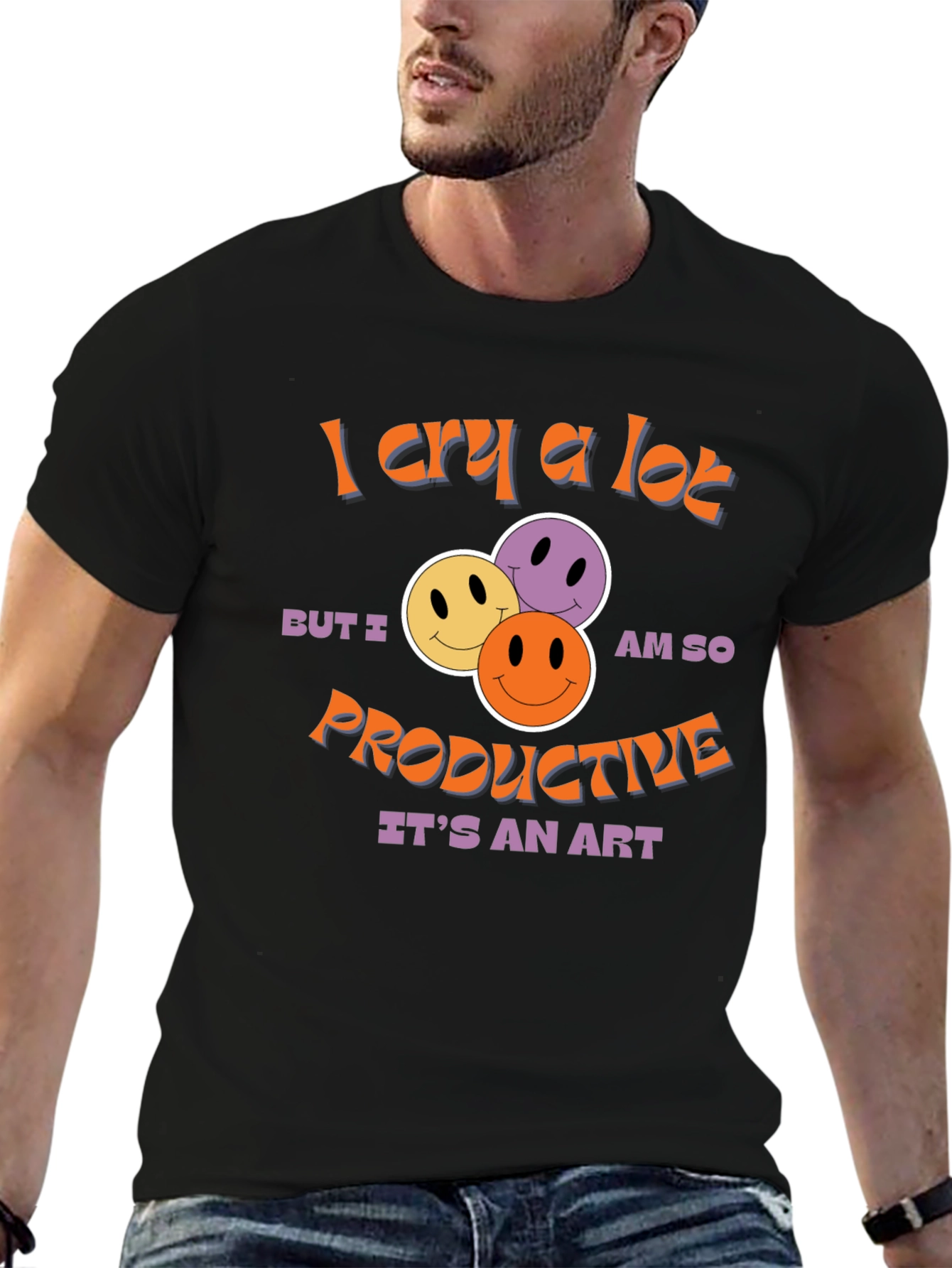I Cry A Lot T-Shirt -  Productive Art Graphic Tee