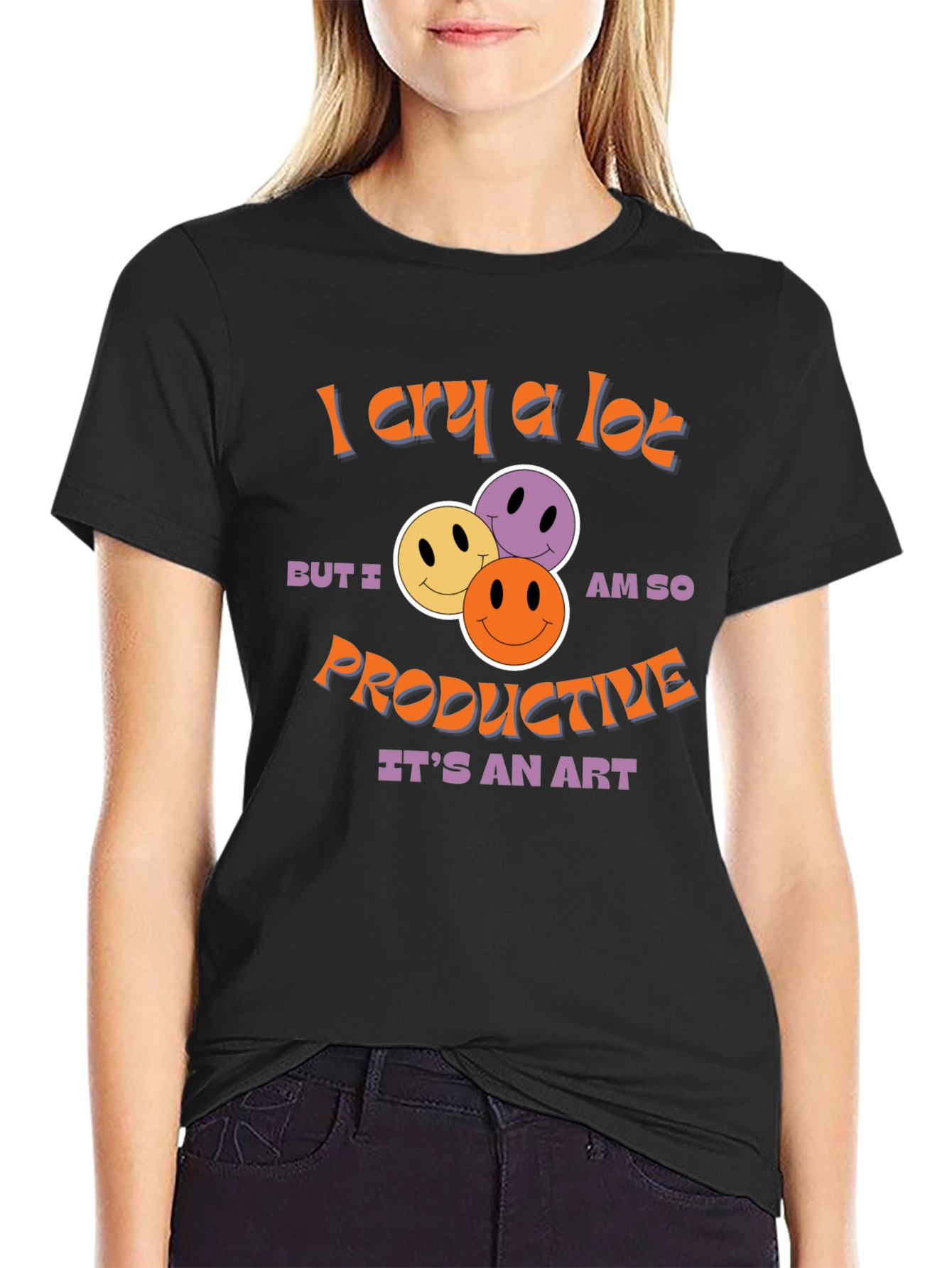 I Cry A Lot T-Shirt -  Productive Art Graphic Tee