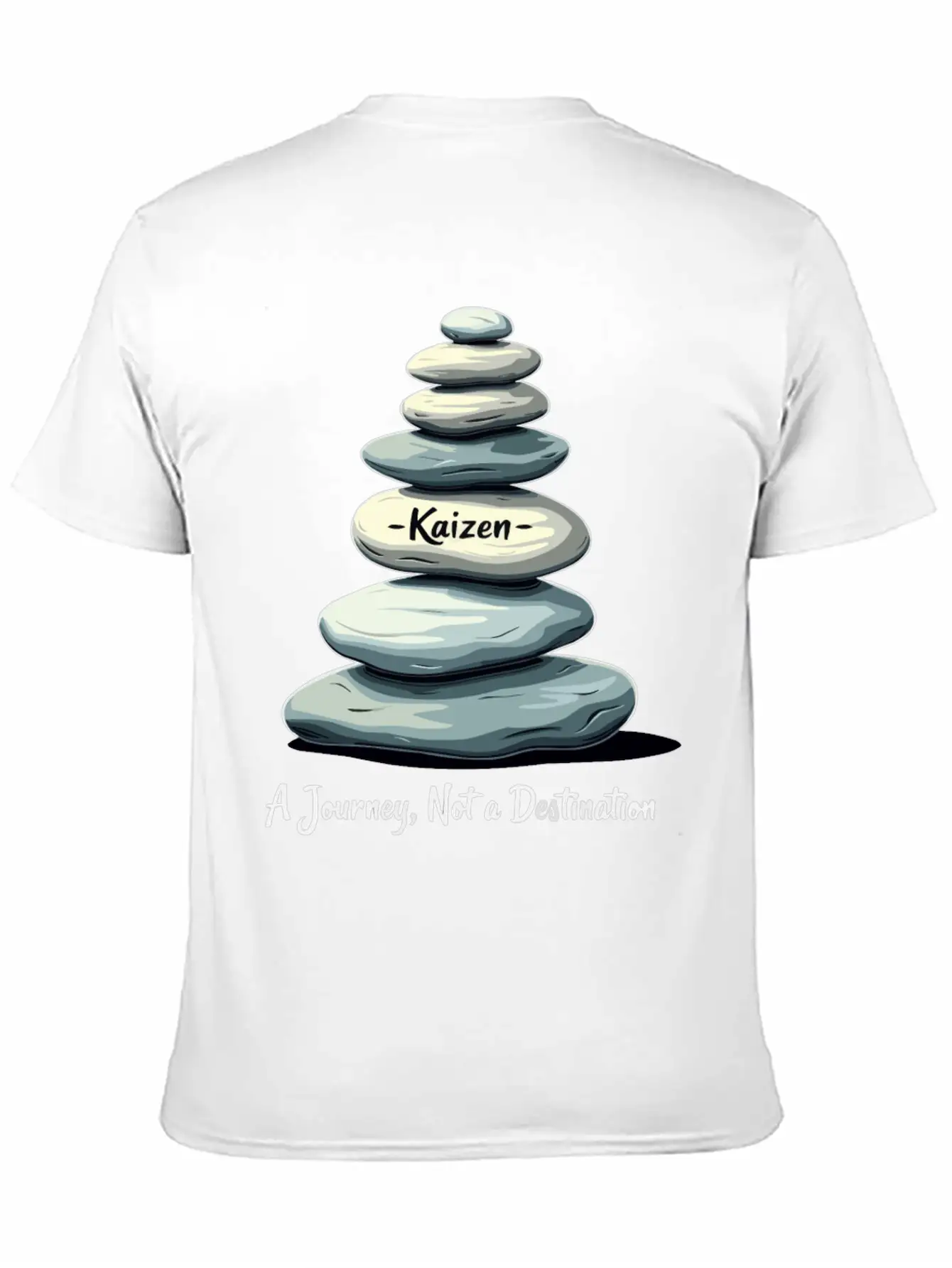 Kaizen: A Journey, Not A Unisex Short Sleeve Soft Cotton T-Shirt – Casual Everyday Wear