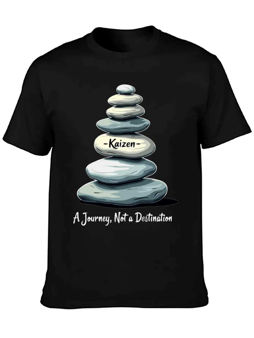 Kaizen: A Journey, Not A Unisex Short Sleeve Soft Cotton T-Shirt – Casual Everyday Wear