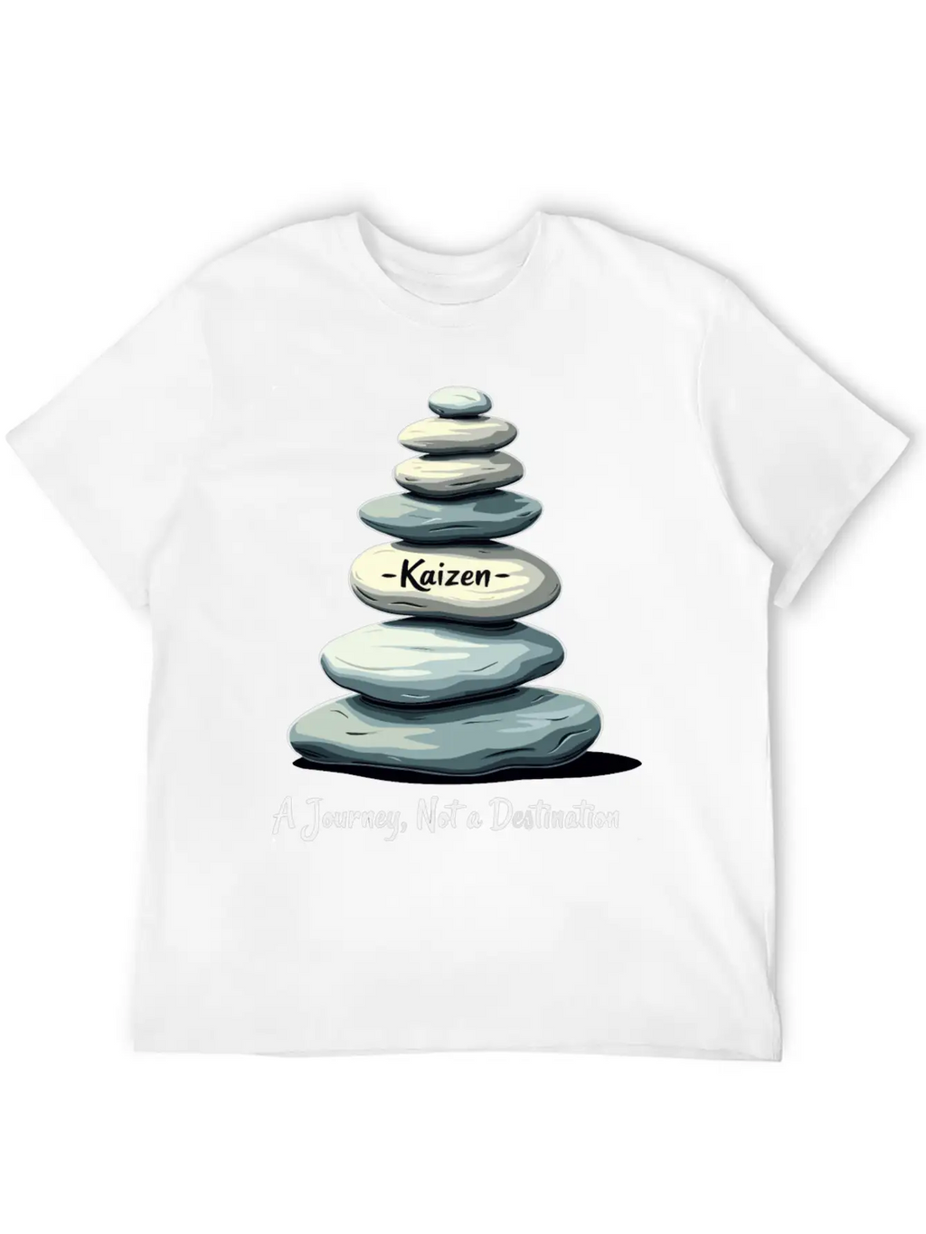 Kaizen: A Journey, Not A Unisex Short Sleeve Soft Cotton T-Shirt – Casual Everyday Wear