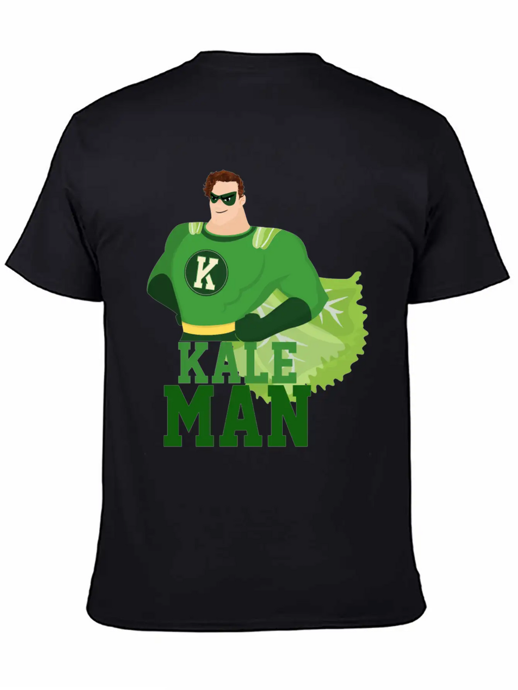 KaleMan Superhero Kale Art For Vegans On A Diet Dark Breathable Soft Cotton T-Shirt – Timeless Casual Look