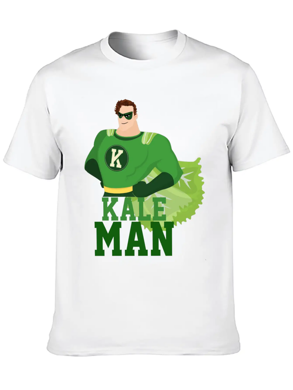 KaleMan Superhero Kale Art For Vegans On A Diet Dark Breathable Soft Cotton T-Shirt – Timeless Casual Look