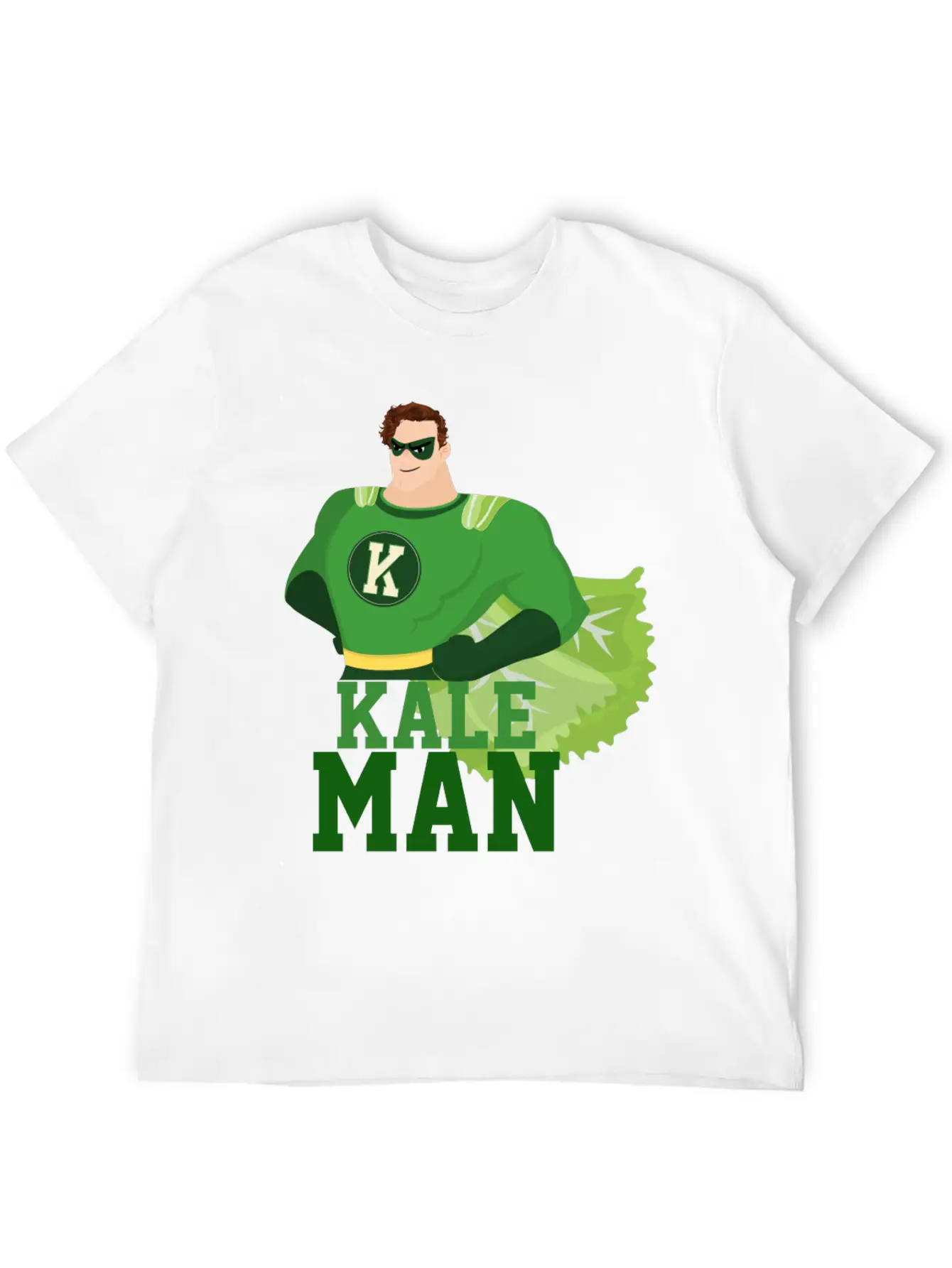 KaleMan Superhero Kale Art For Vegans On A Diet Dark Breathable Soft Cotton T-Shirt – Timeless Casual Look