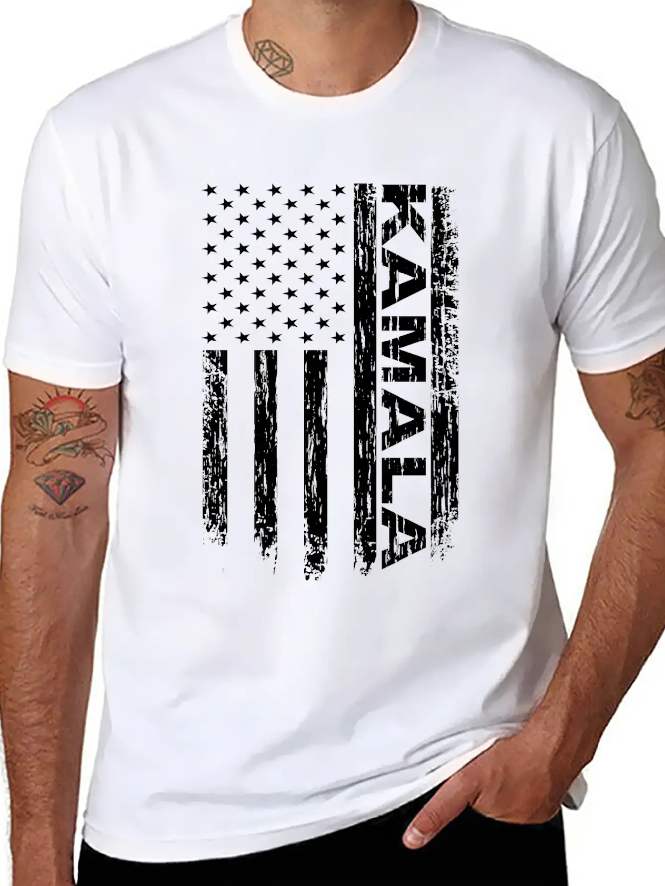 Kamala America Flag Kamala USA Flag Unisex Casual T-Shirt – Clean Design For Daily Comfort