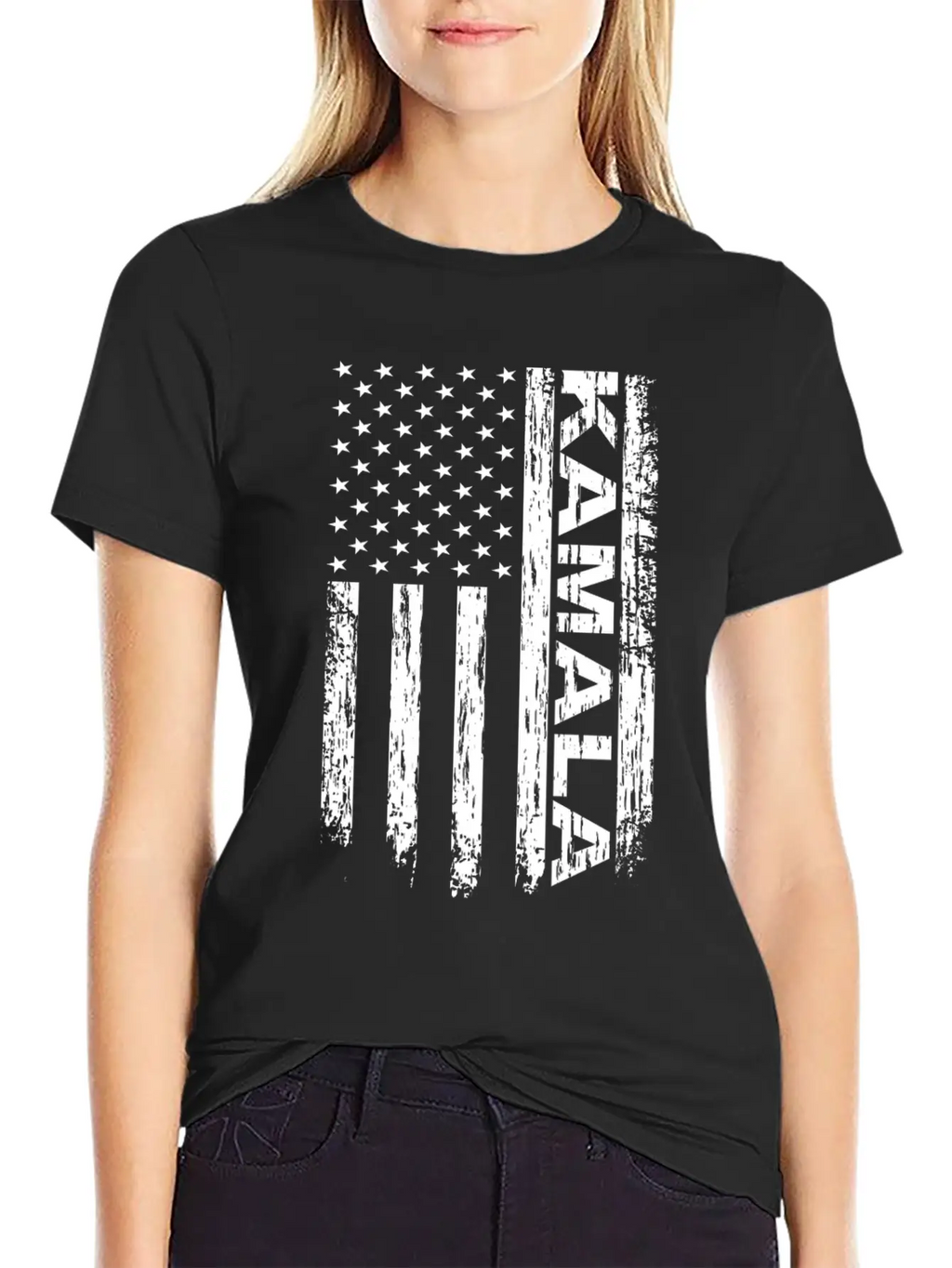 Kamala America Flag Kamala USA Flag Unisex Casual T-Shirt – Clean Design For Daily Comfort