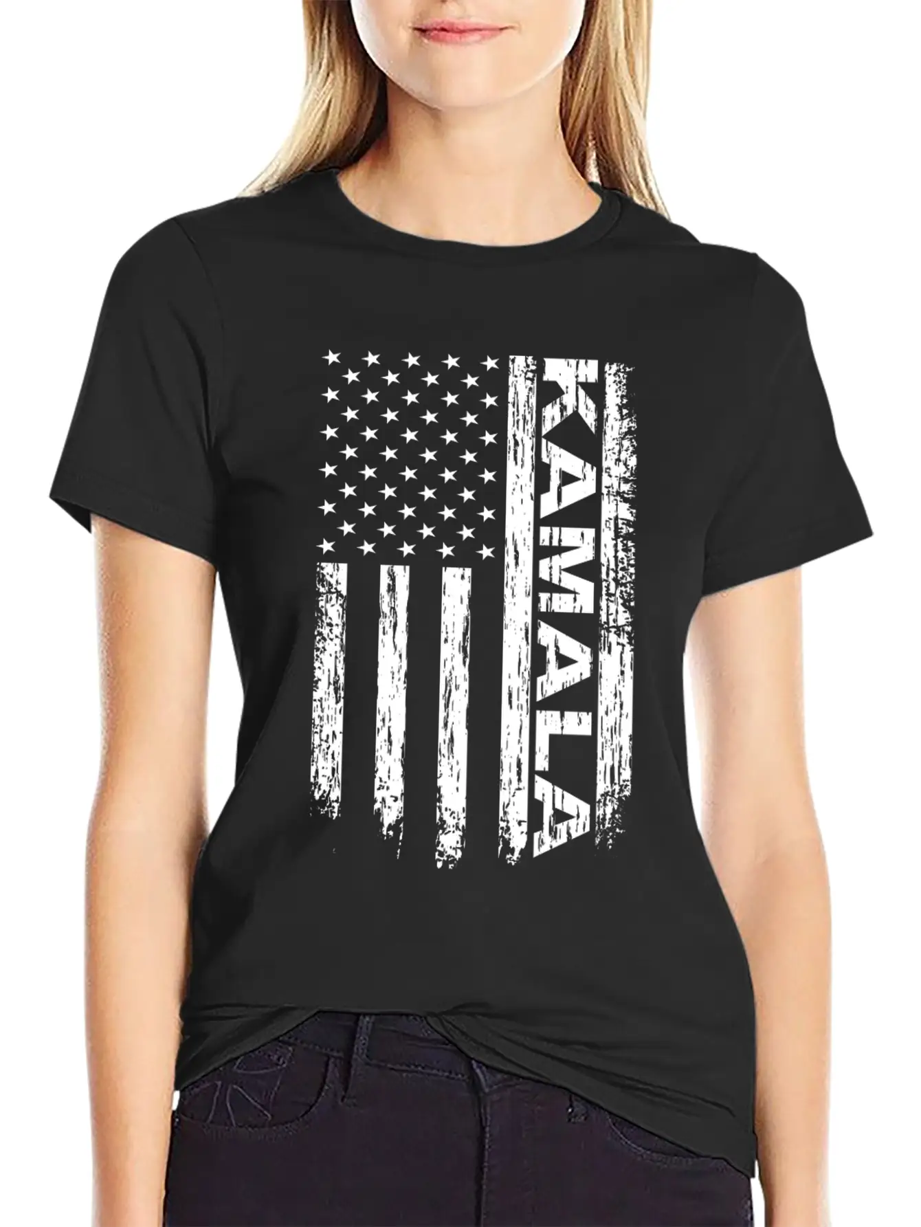 Kamala America Flag Kamala USA Flag Unisex Casual T-Shirt – Clean Design For Daily Comfort