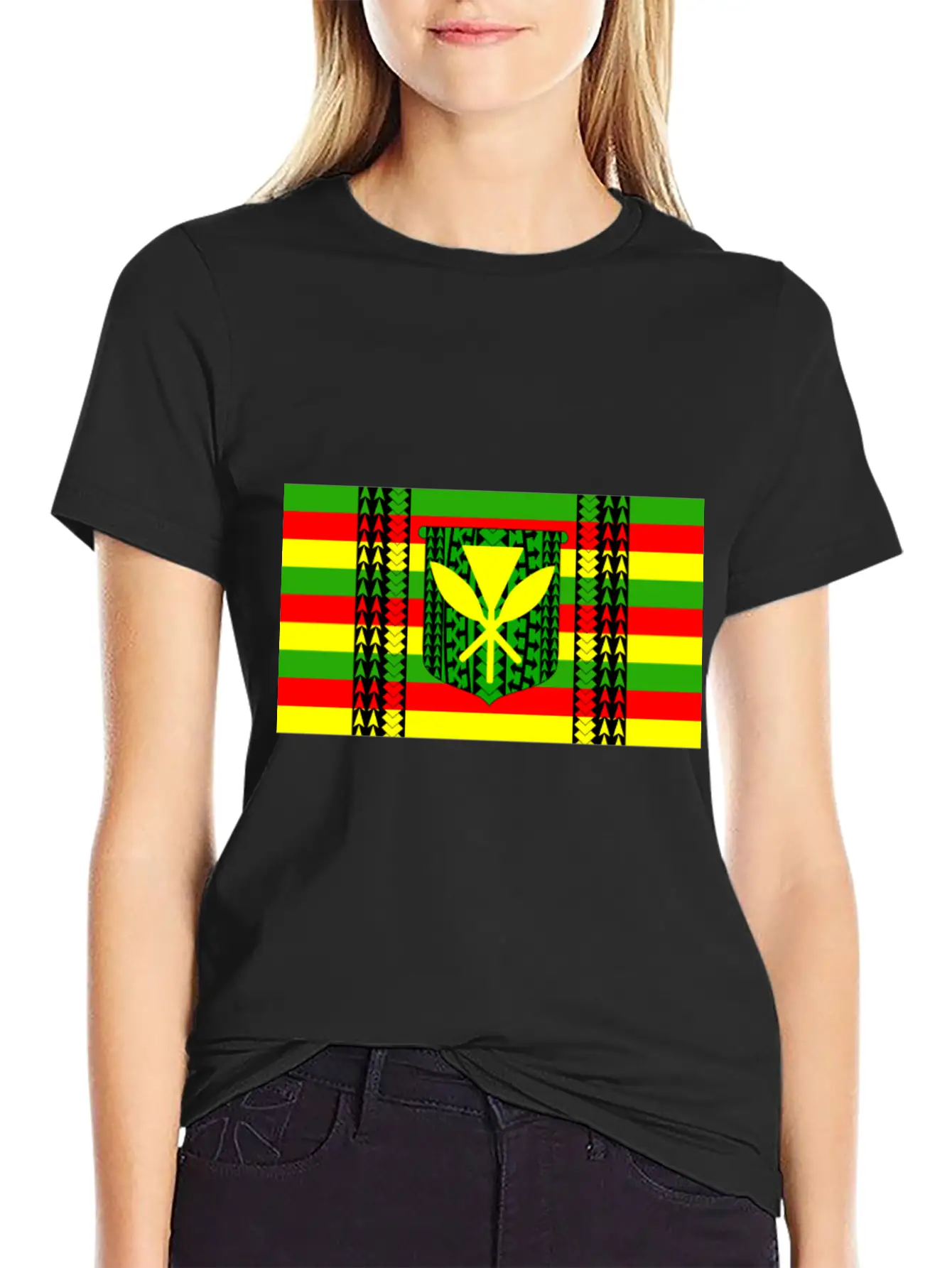 Kanaka Maoli Tribal Flag Essential Cotton Tee For Daily Outfits – Unisex Style