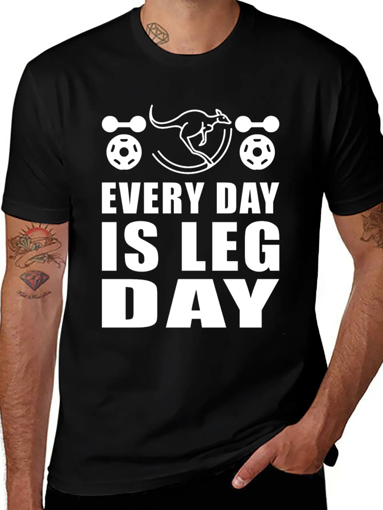 Kangaroos Every Day Is Leg Day Unisex Casual T-Shirt – Clean Design For Daily Comfort