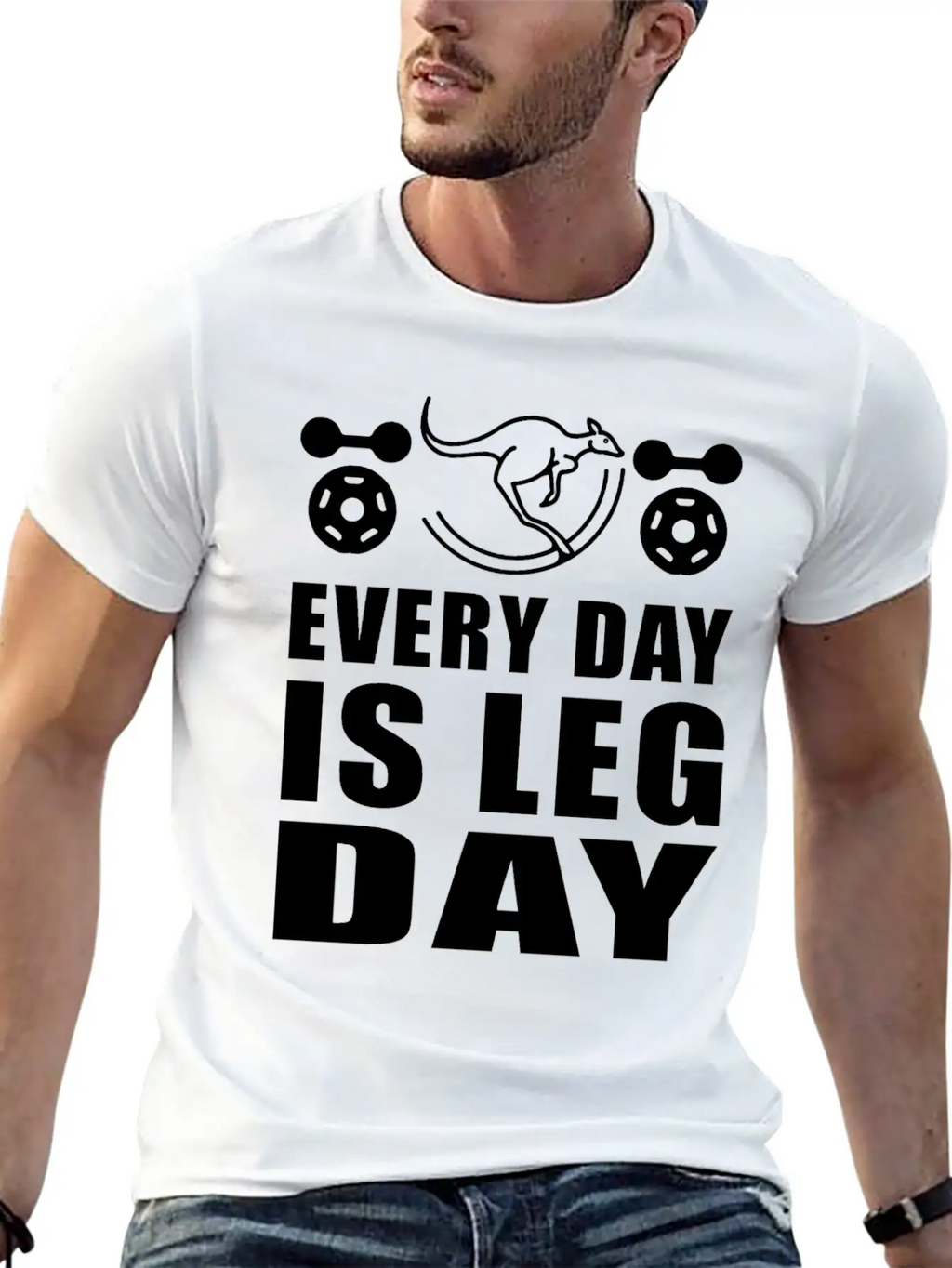 Kangaroos Every Day Is Leg Day Unisex Casual T-Shirt – Clean Design For Daily Comfort