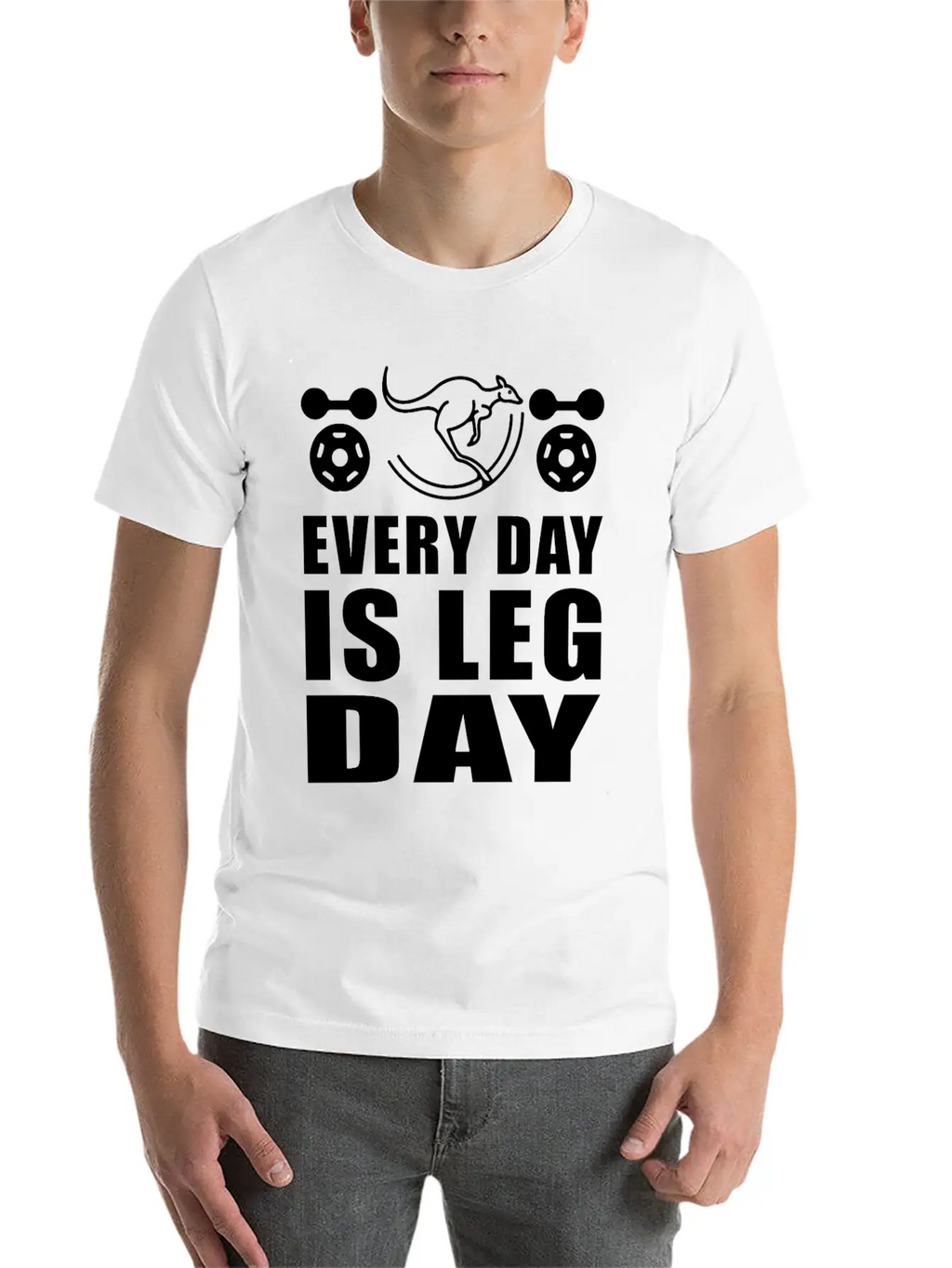 Kangaroos Every Day Is Leg Day Unisex Casual T-Shirt – Clean Design For Daily Comfort