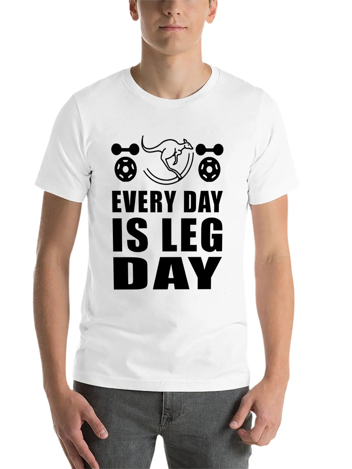 Kangaroos Every Day Is Leg Day Unisex Casual T-Shirt – Clean Design For Daily Comfort