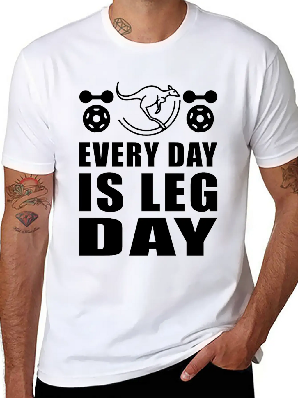 Kangaroos Every Day Is Leg Day Unisex Casual T-Shirt – Clean Design For Daily Comfort