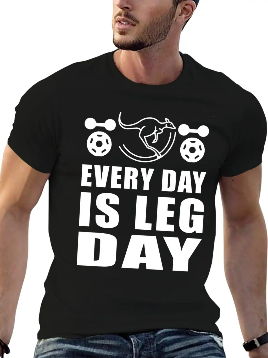 Kangaroos Every Day Is Leg Day Unisex Casual T-Shirt – Clean Design For Daily Comfort