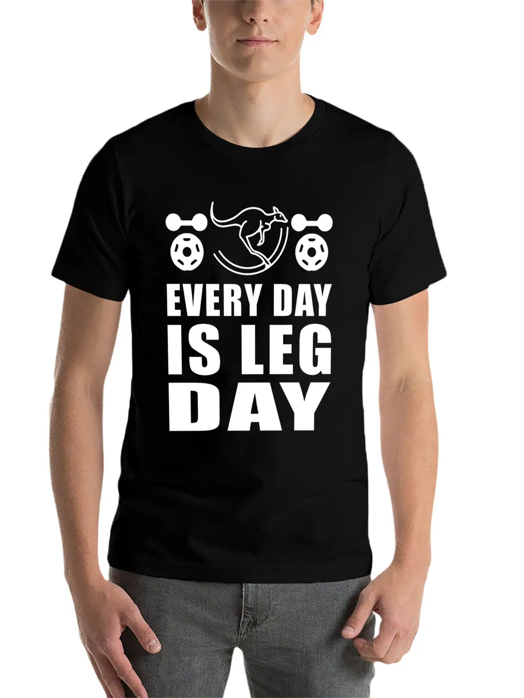 Kangaroos Every Day Is Leg Day Unisex Casual T-Shirt – Clean Design For Daily Comfort