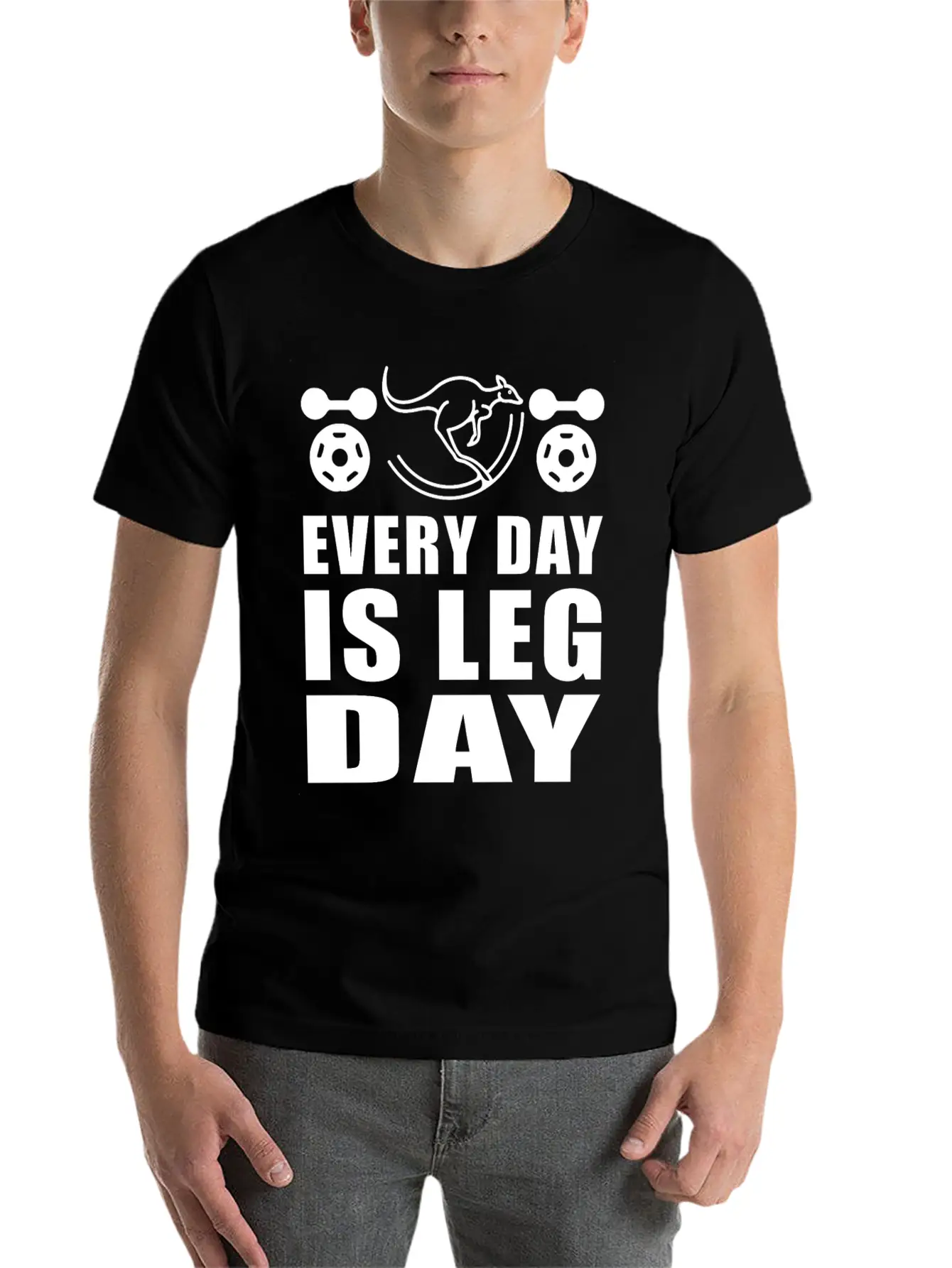 Kangaroos Every Day Is Leg Day Unisex Casual T-Shirt – Clean Design For Daily Comfort