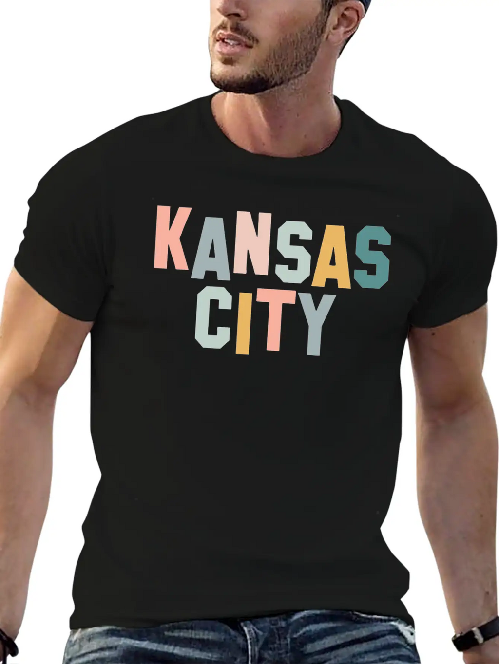 Kansas City Pastel Unisex Short Sleeve Soft Cotton T-Shirt – Casual Everyday Wear