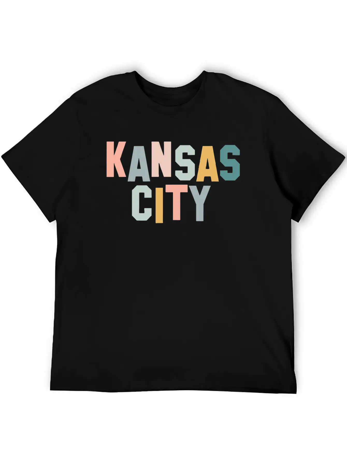 Kansas City Pastel Unisex Short Sleeve Soft Cotton T-Shirt – Casual Everyday Wear