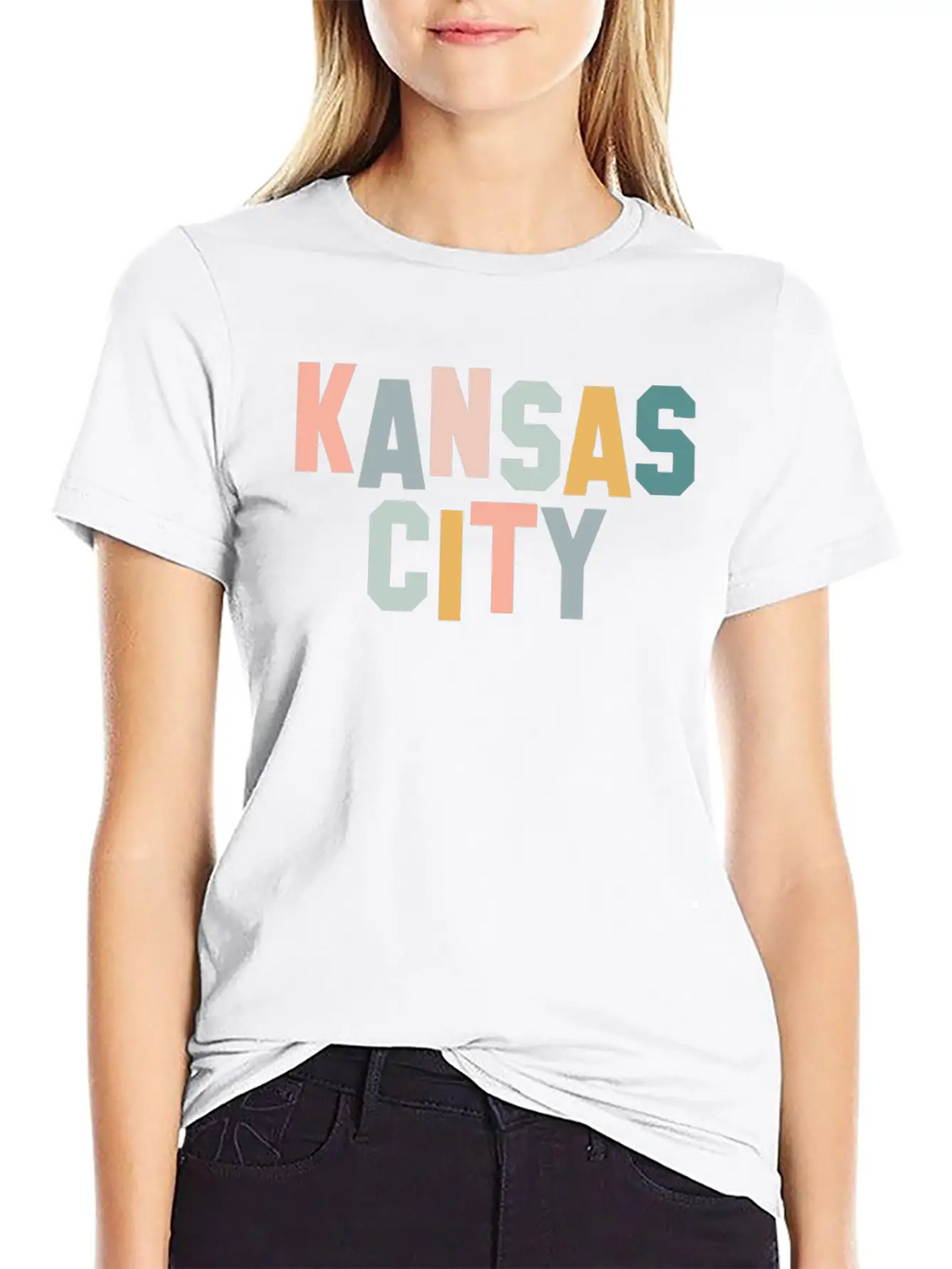 Kansas City Pastel Unisex Short Sleeve Soft Cotton T-Shirt – Casual Everyday Wear