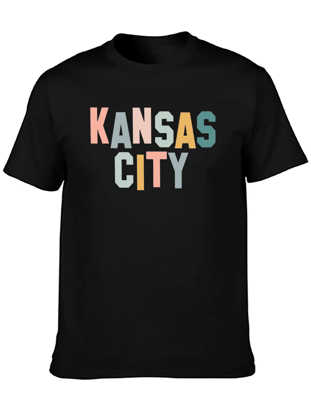 Kansas City Pastel Unisex Short Sleeve Soft Cotton T-Shirt – Casual Everyday Wear