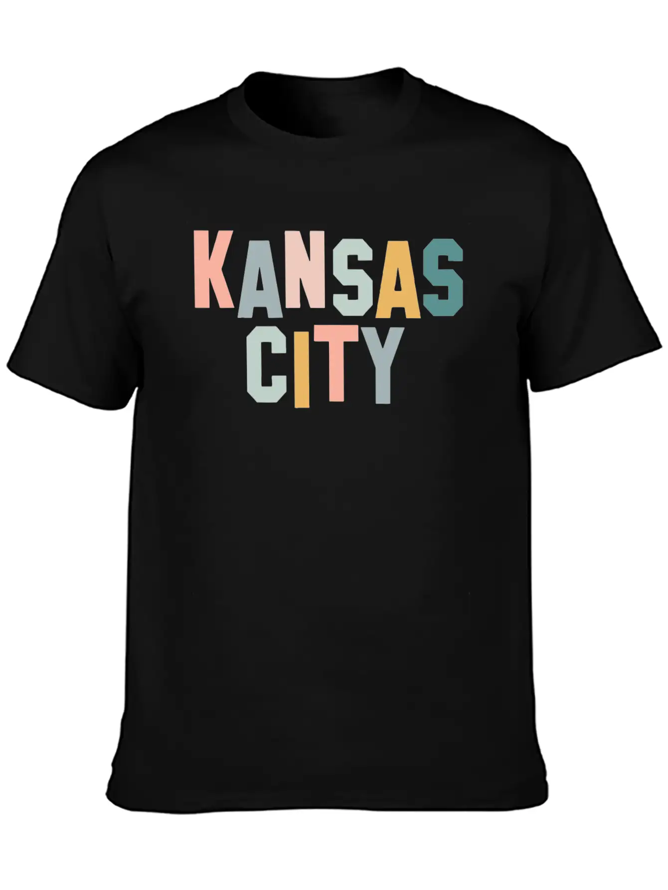Kansas City Pastel Unisex Short Sleeve Soft Cotton T-Shirt – Casual Everyday Wear