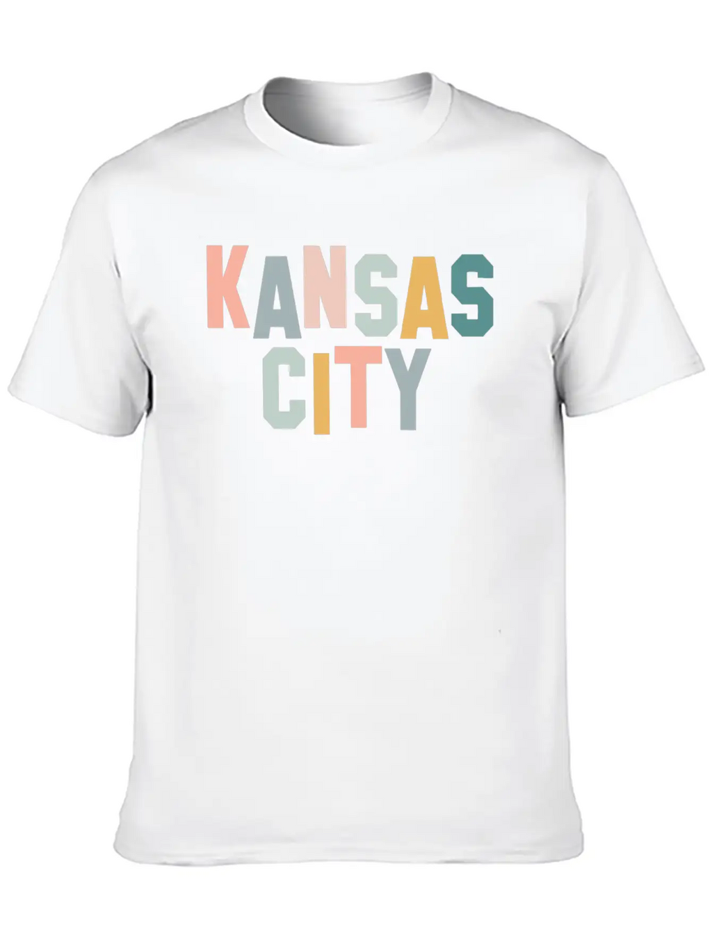 Kansas City Pastel Unisex Short Sleeve Soft Cotton T-Shirt – Casual Everyday Wear