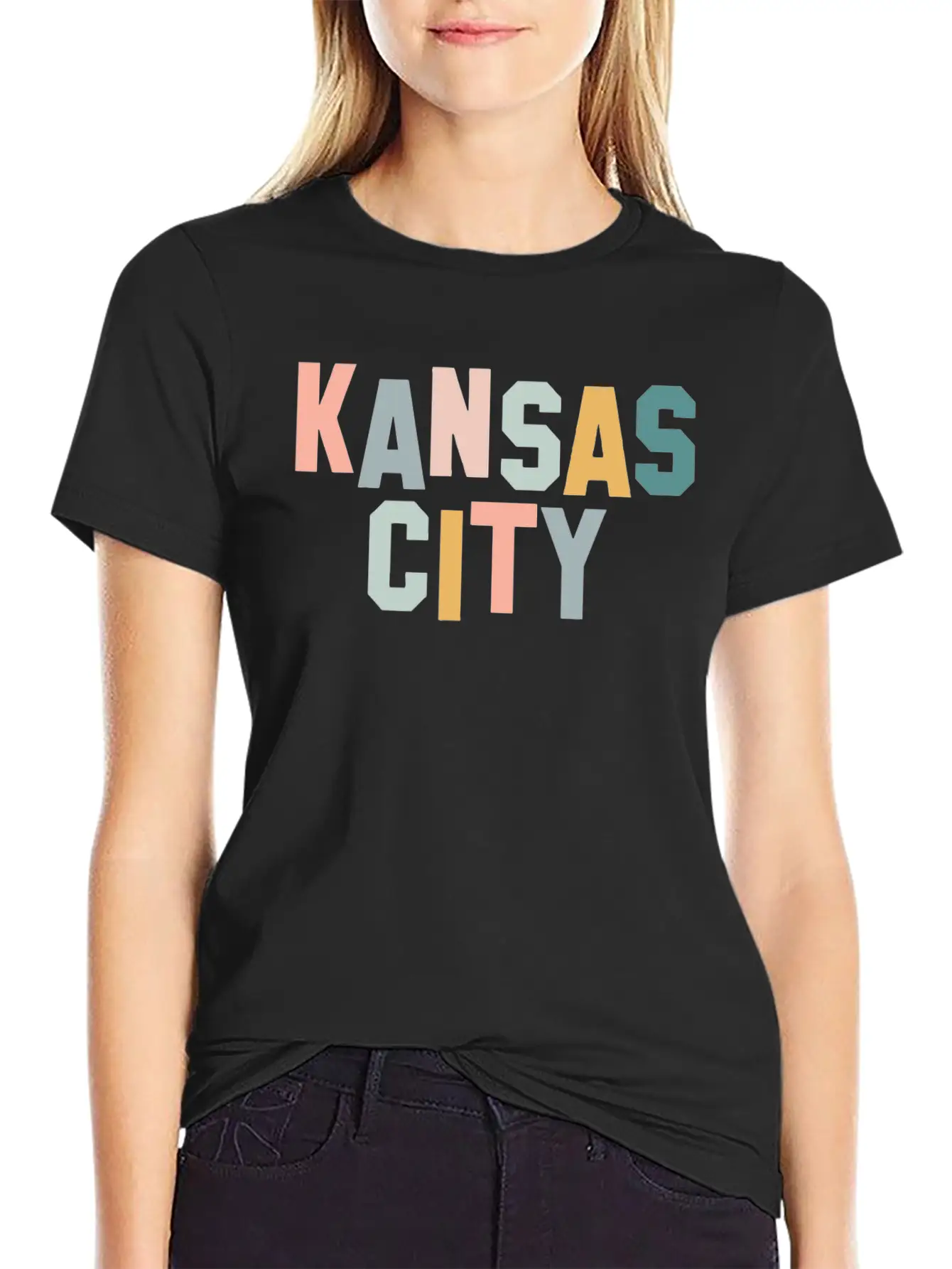 Kansas City Pastel Unisex Short Sleeve Soft Cotton T-Shirt – Casual Everyday Wear