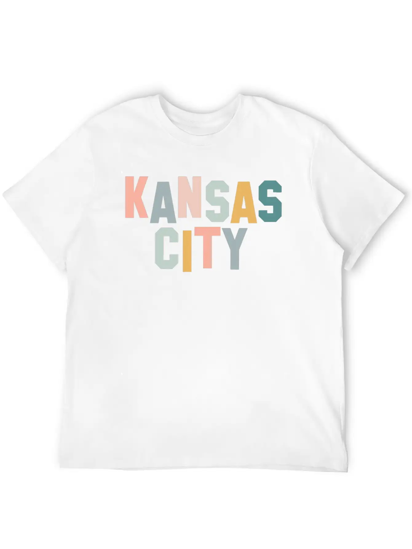 Kansas City Pastel Unisex Short Sleeve Soft Cotton T-Shirt – Casual Everyday Wear