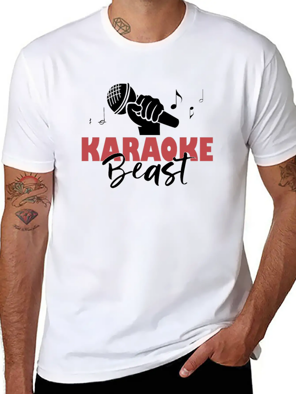 Karaoke Beast For Karaoke Singing Aficionados Unisex Casual T-Shirt – Clean Design For Daily Comfort