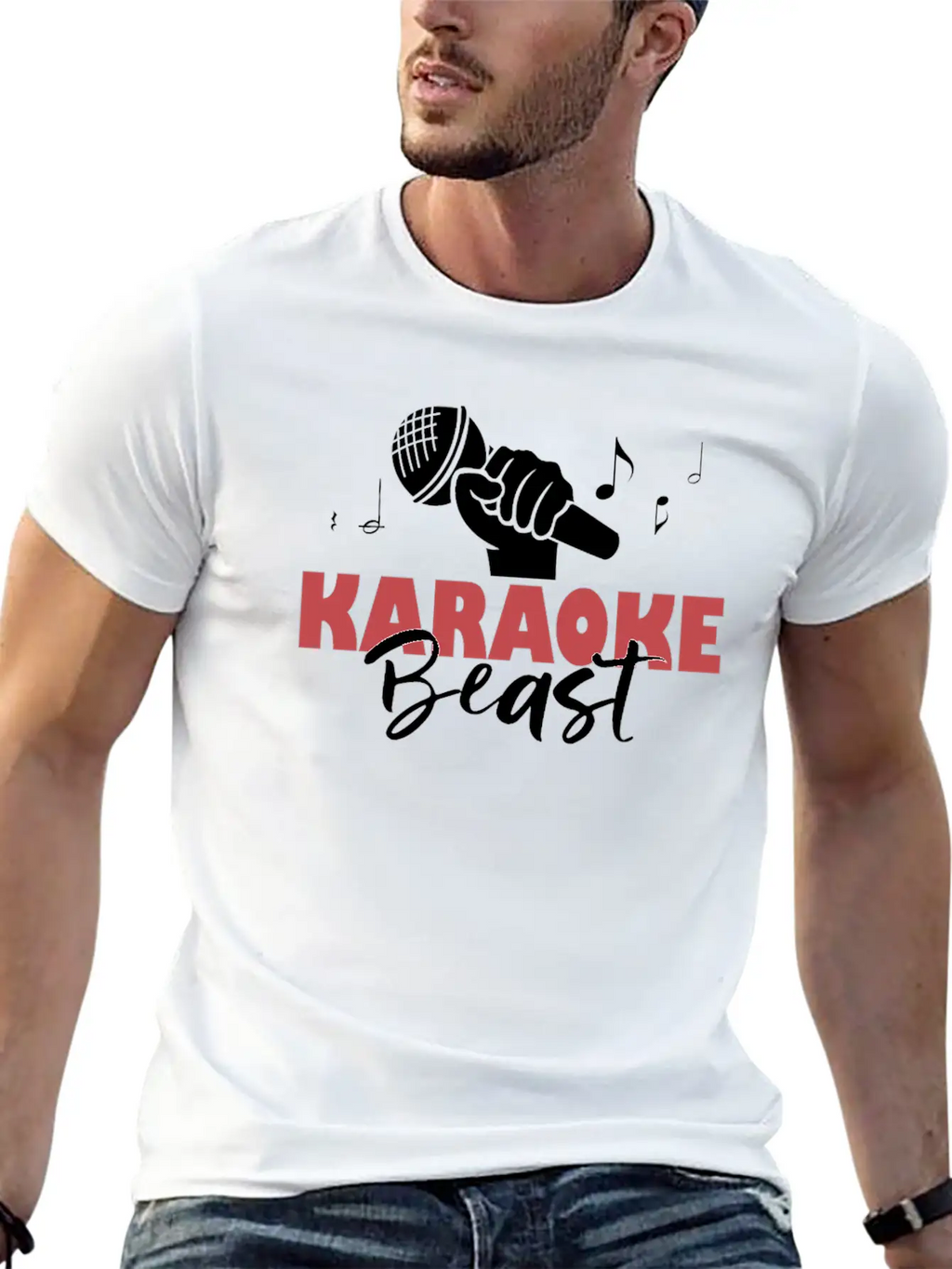 Karaoke Beast For Karaoke Singing Aficionados Unisex Casual T-Shirt – Clean Design For Daily Comfort
