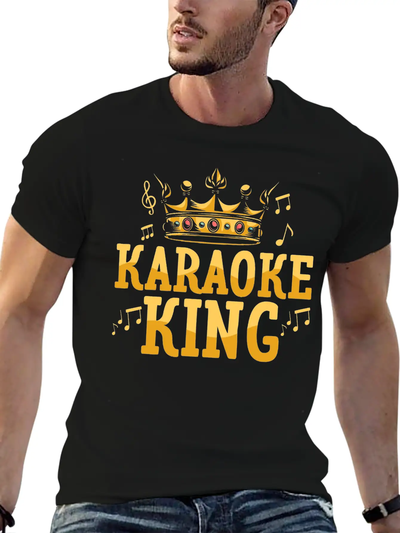 Karaoke King Singing Singer Unisex Casual T-Shirt – Clean Design For Daily Comfort