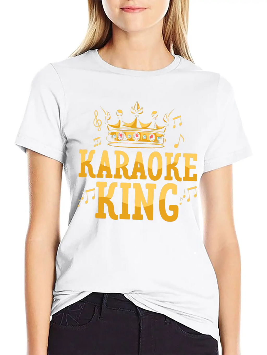 Karaoke King Singing Singer Unisex Casual T-Shirt – Clean Design For Daily Comfort