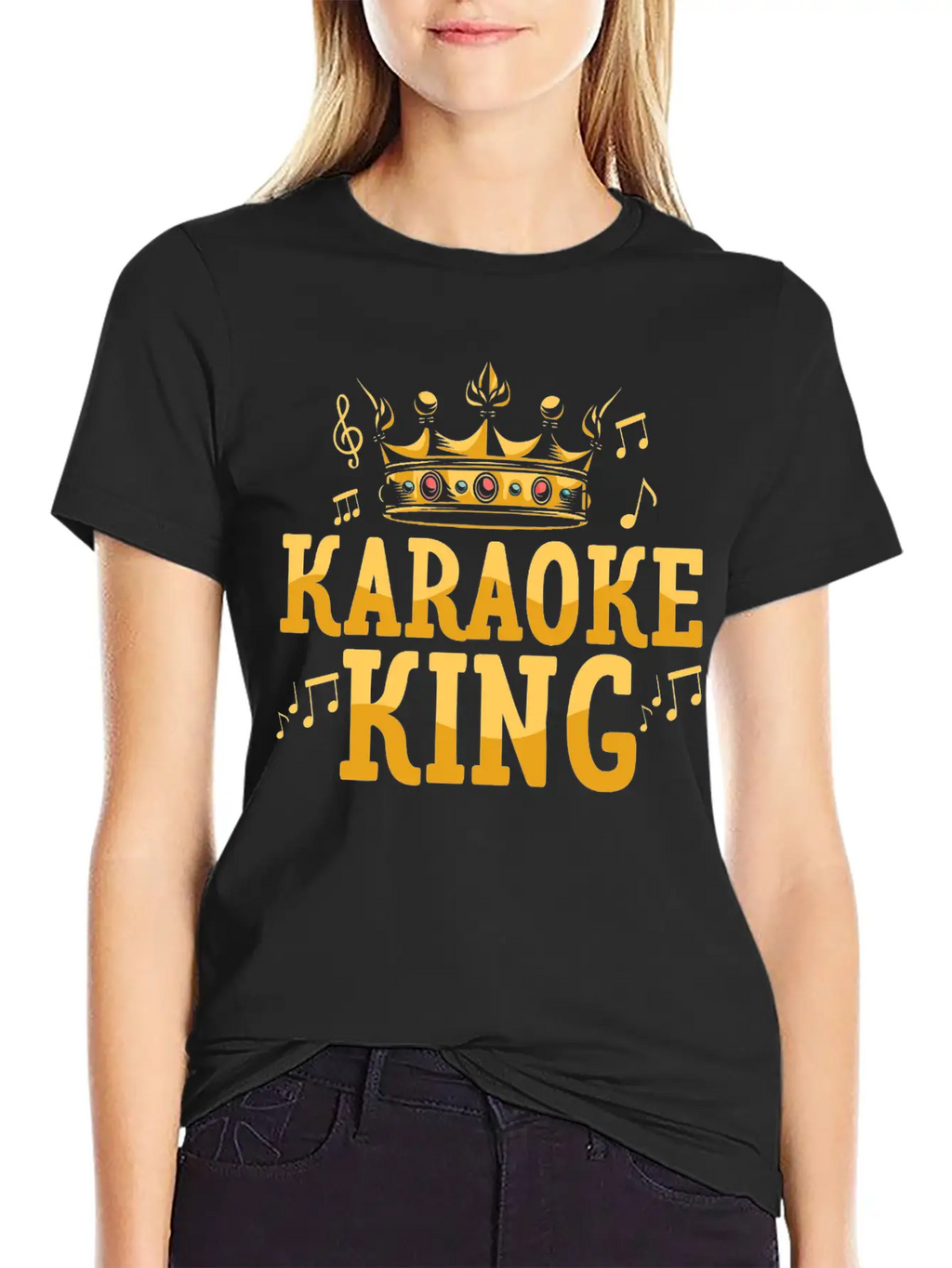 Karaoke King Singing Singer Unisex Casual T-Shirt – Clean Design For Daily Comfort