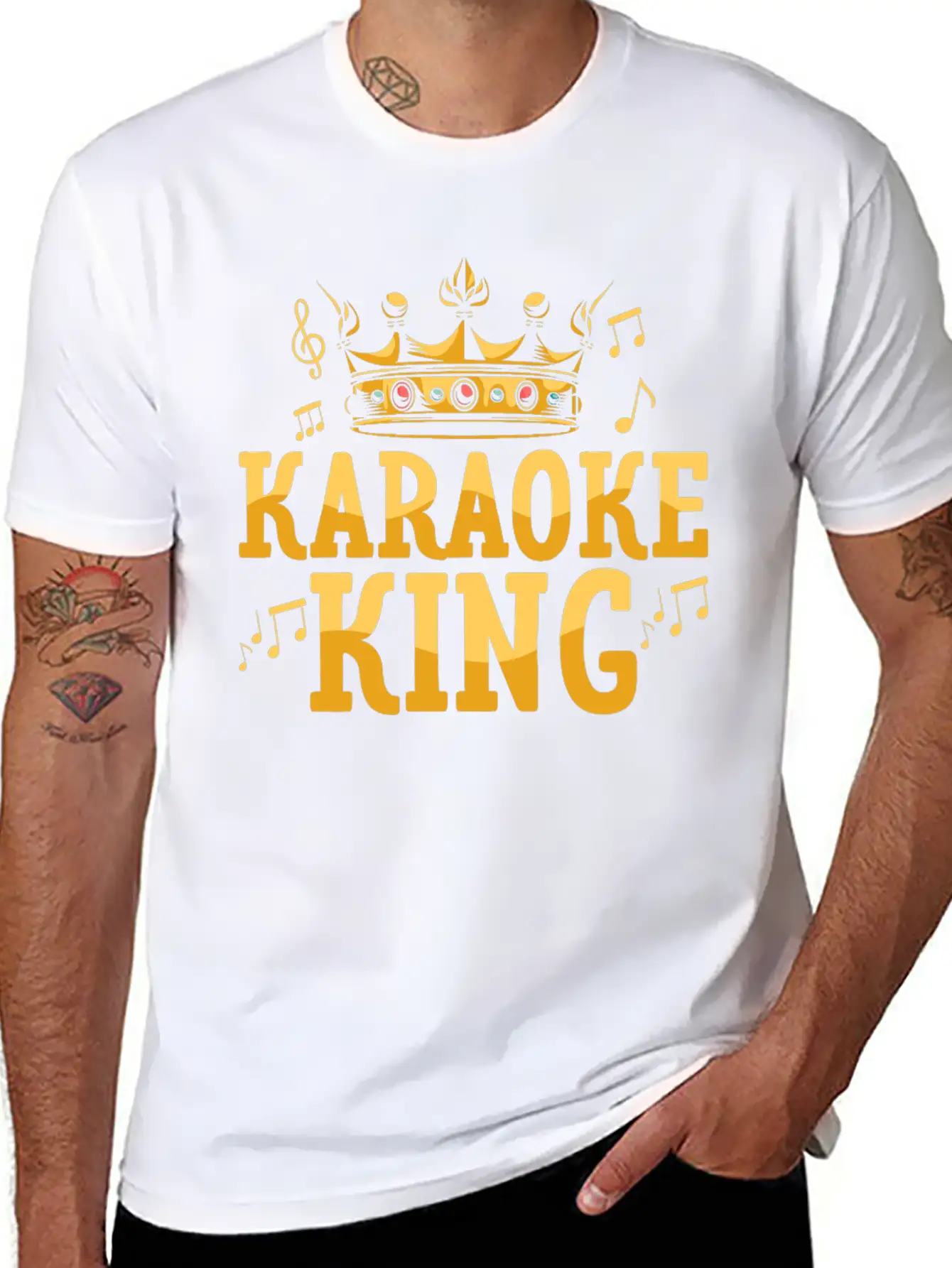 Karaoke King Singing Singer Unisex Casual T-Shirt – Clean Design For Daily Comfort