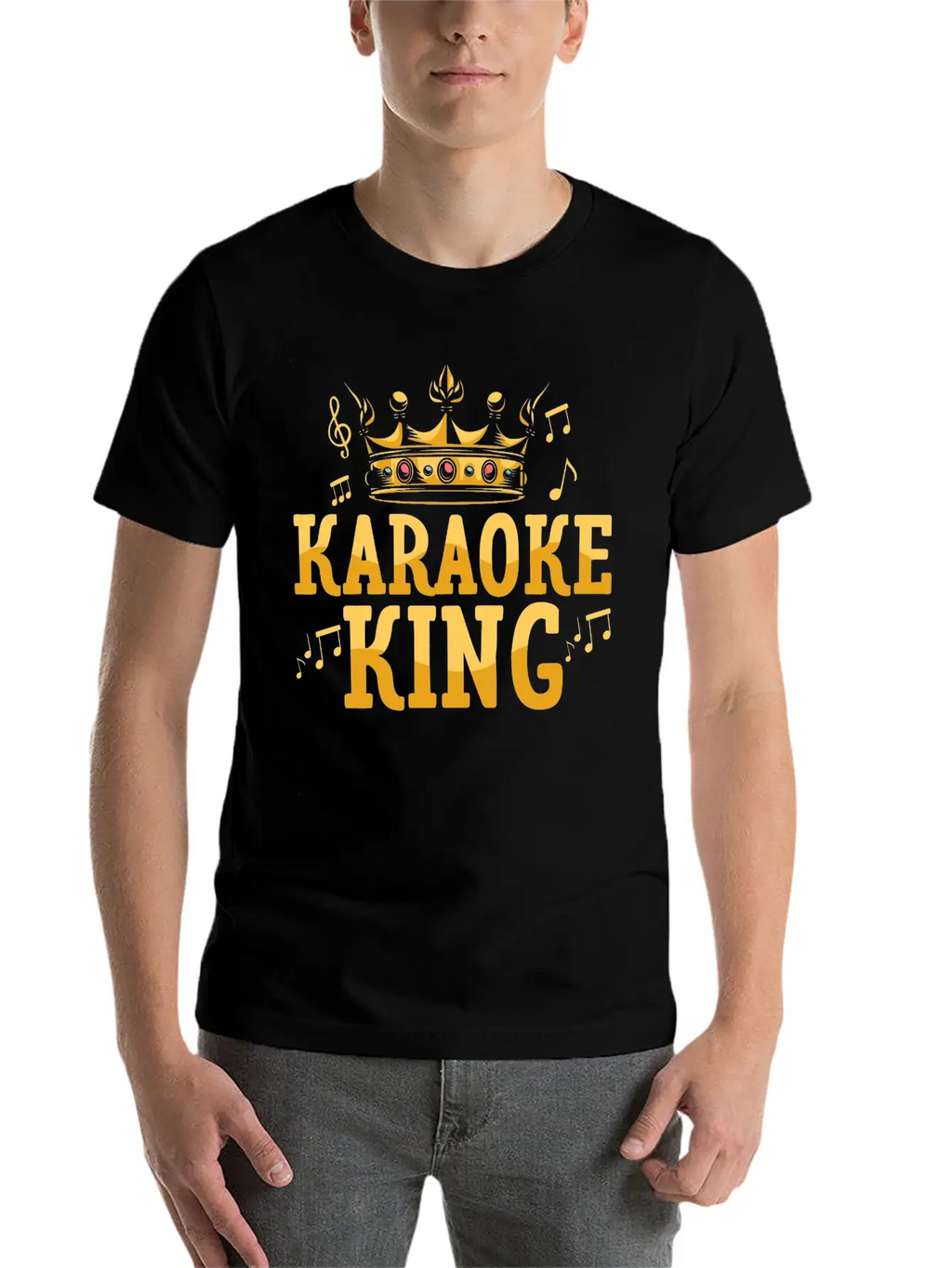 Karaoke King Singing Singer Unisex Casual T-Shirt – Clean Design For Daily Comfort