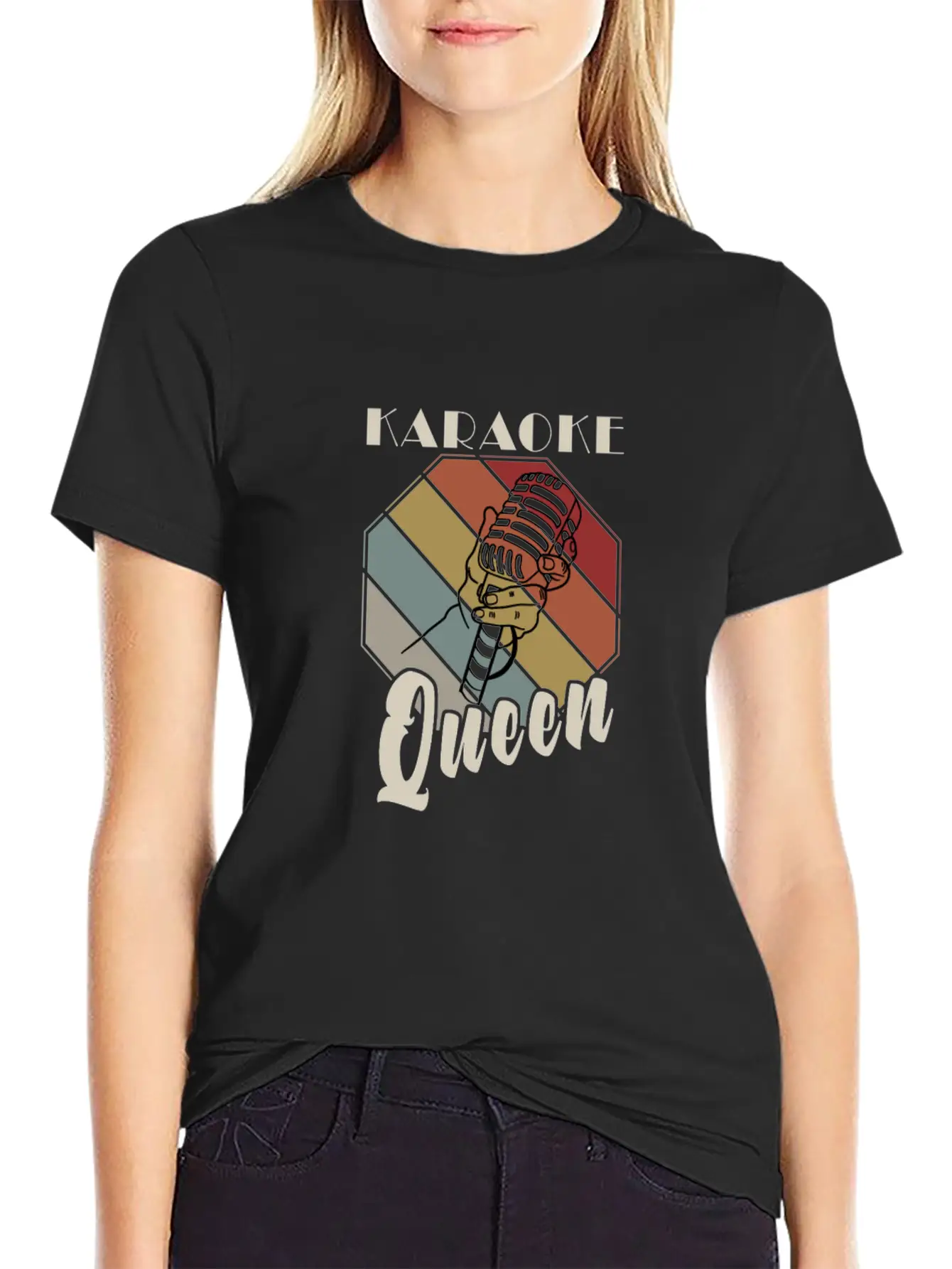 Karaoke Sing Sassy Friends For Karaoke Queen Classic Fit Graphic Tee For Daily Comfort – Unisex Cotton Shirt