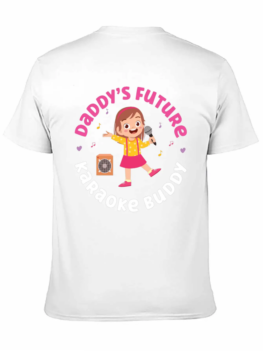 Karaoke Singer Daddy's Future Unisex Short Sleeve Soft Cotton T-Shirt – Casual Everyday Wear