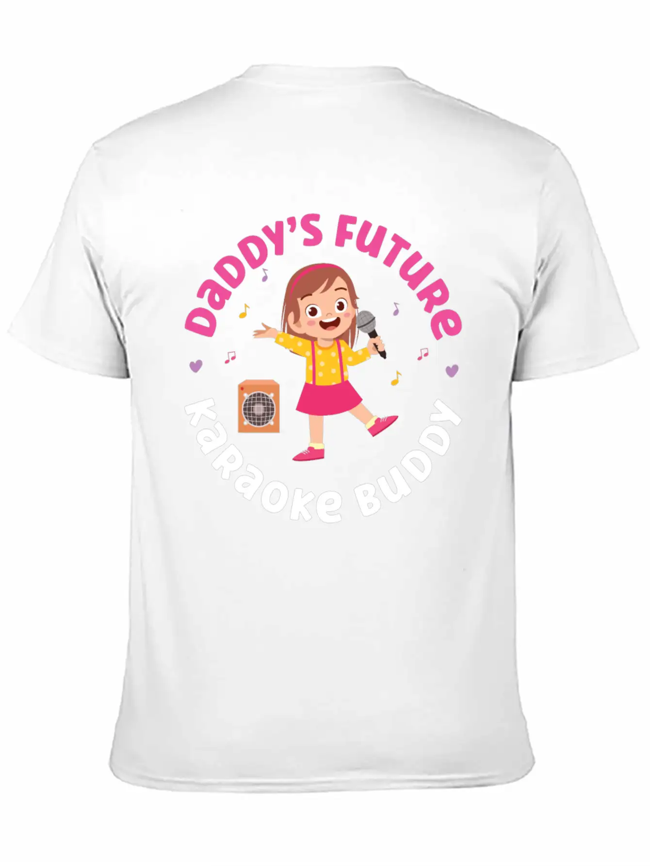 Karaoke Singer Daddy's Future Unisex Short Sleeve Soft Cotton T-Shirt – Casual Everyday Wear