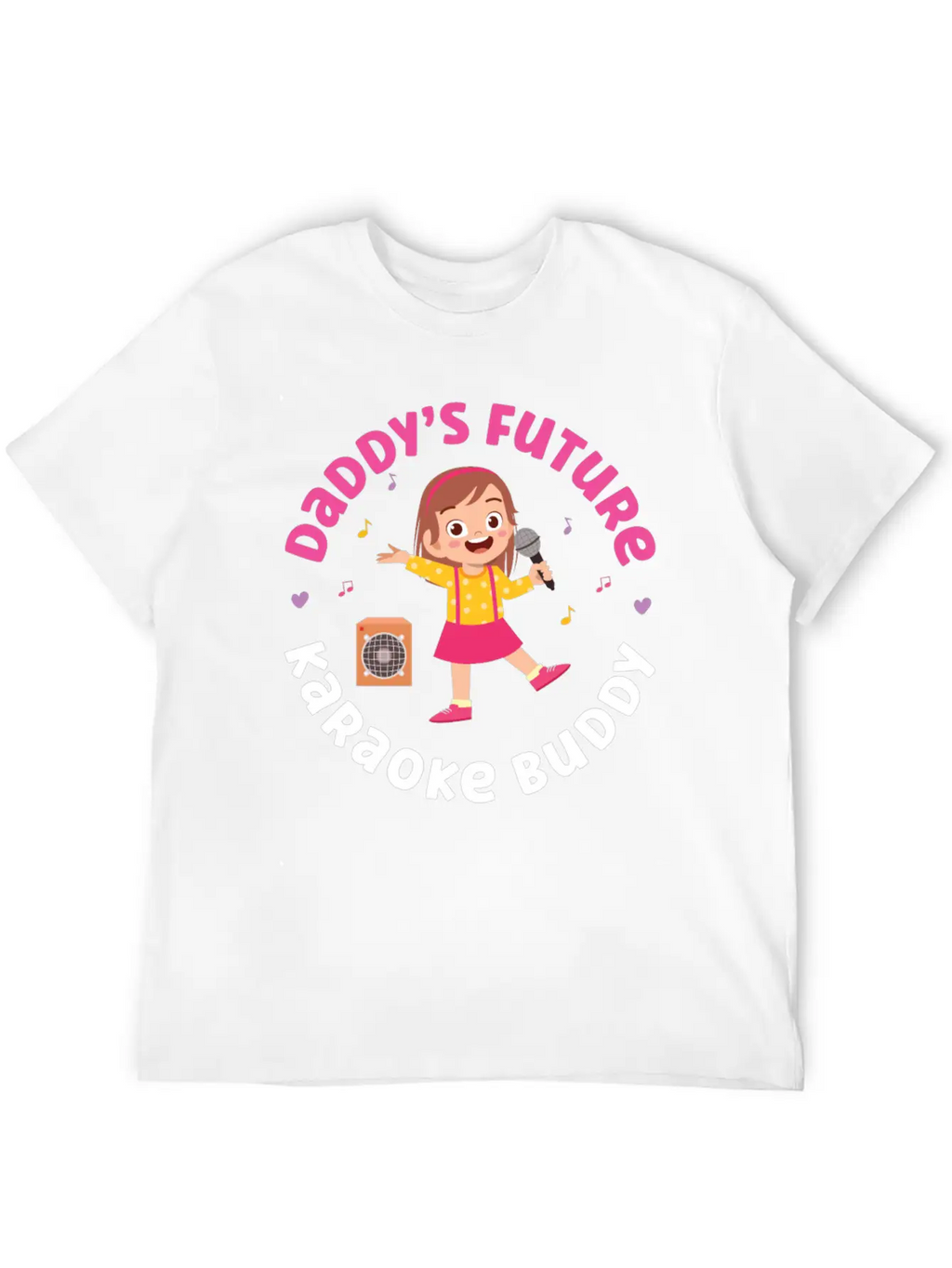 Karaoke Singer Daddy's Future Unisex Short Sleeve Soft Cotton T-Shirt – Casual Everyday Wear