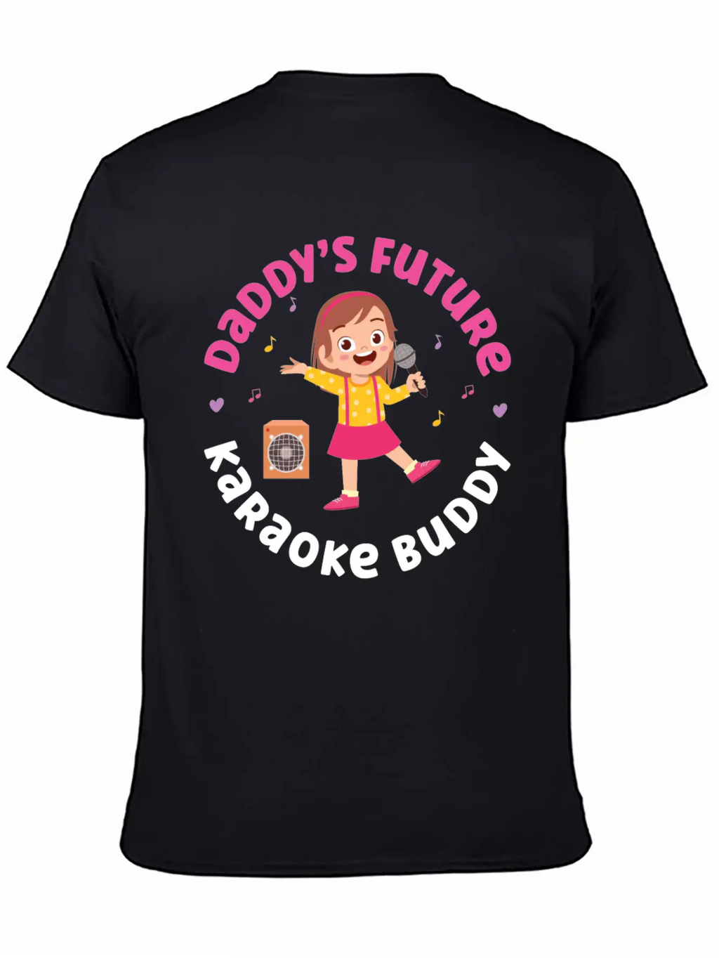 Karaoke Singer Daddy's Future Unisex Short Sleeve Soft Cotton T-Shirt – Casual Everyday Wear
