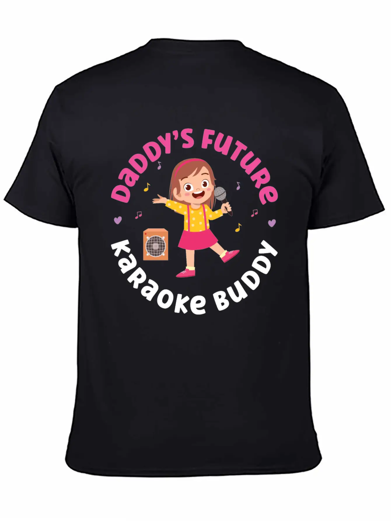 Karaoke Singer Daddy's Future Unisex Short Sleeve Soft Cotton T-Shirt – Casual Everyday Wear