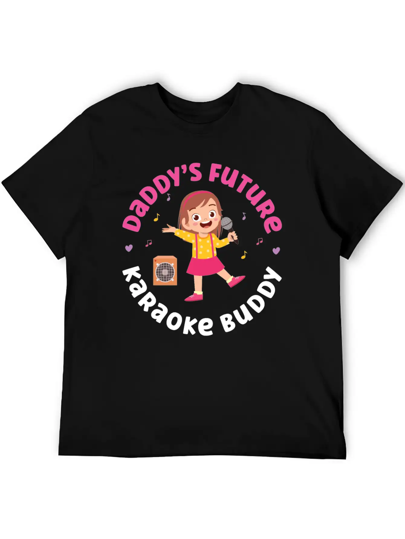 Karaoke Singer Daddy's Future Unisex Short Sleeve Soft Cotton T-Shirt – Casual Everyday Wear