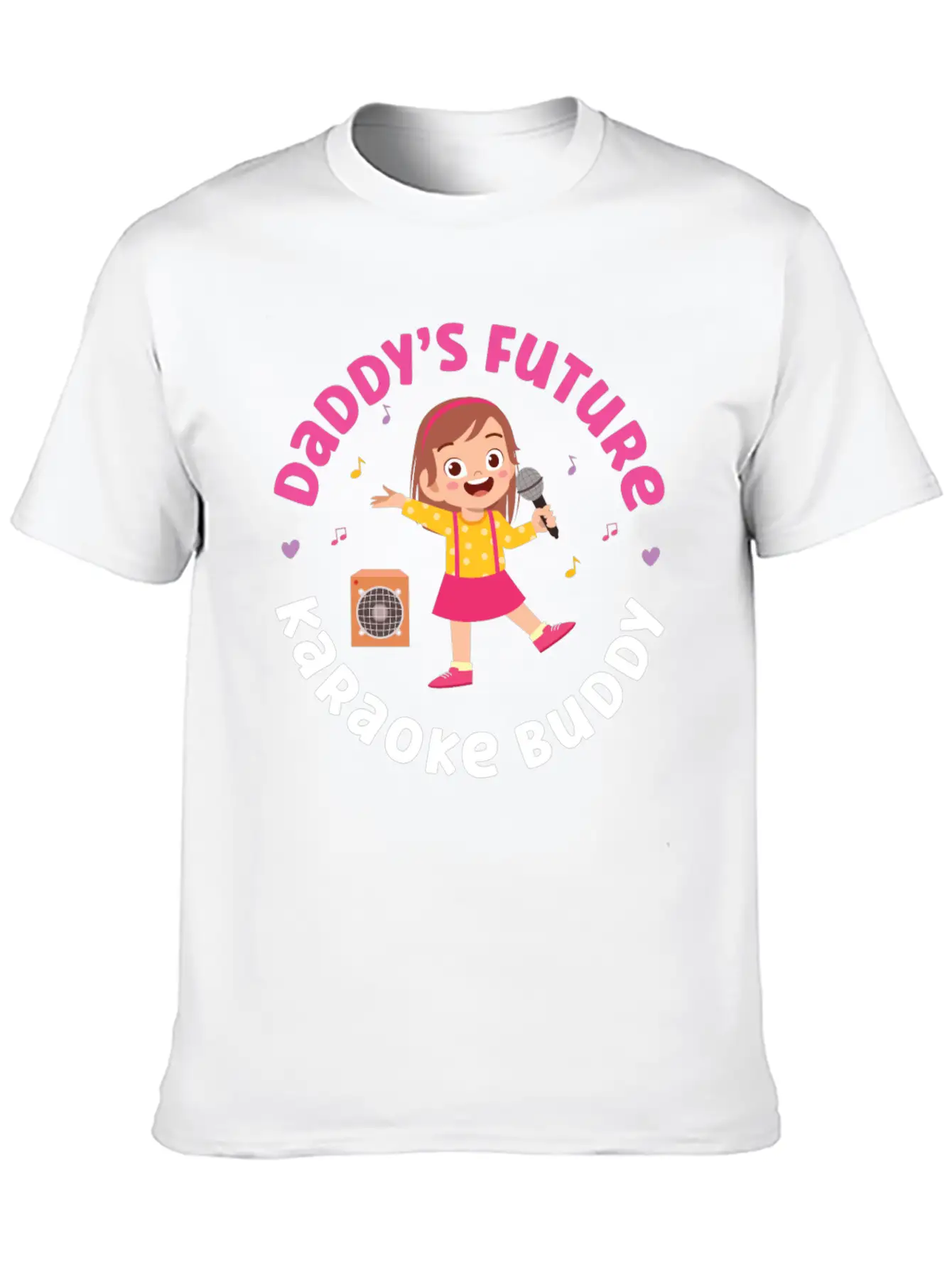 Karaoke Singer Daddy's Future Unisex Short Sleeve Soft Cotton T-Shirt – Casual Everyday Wear
