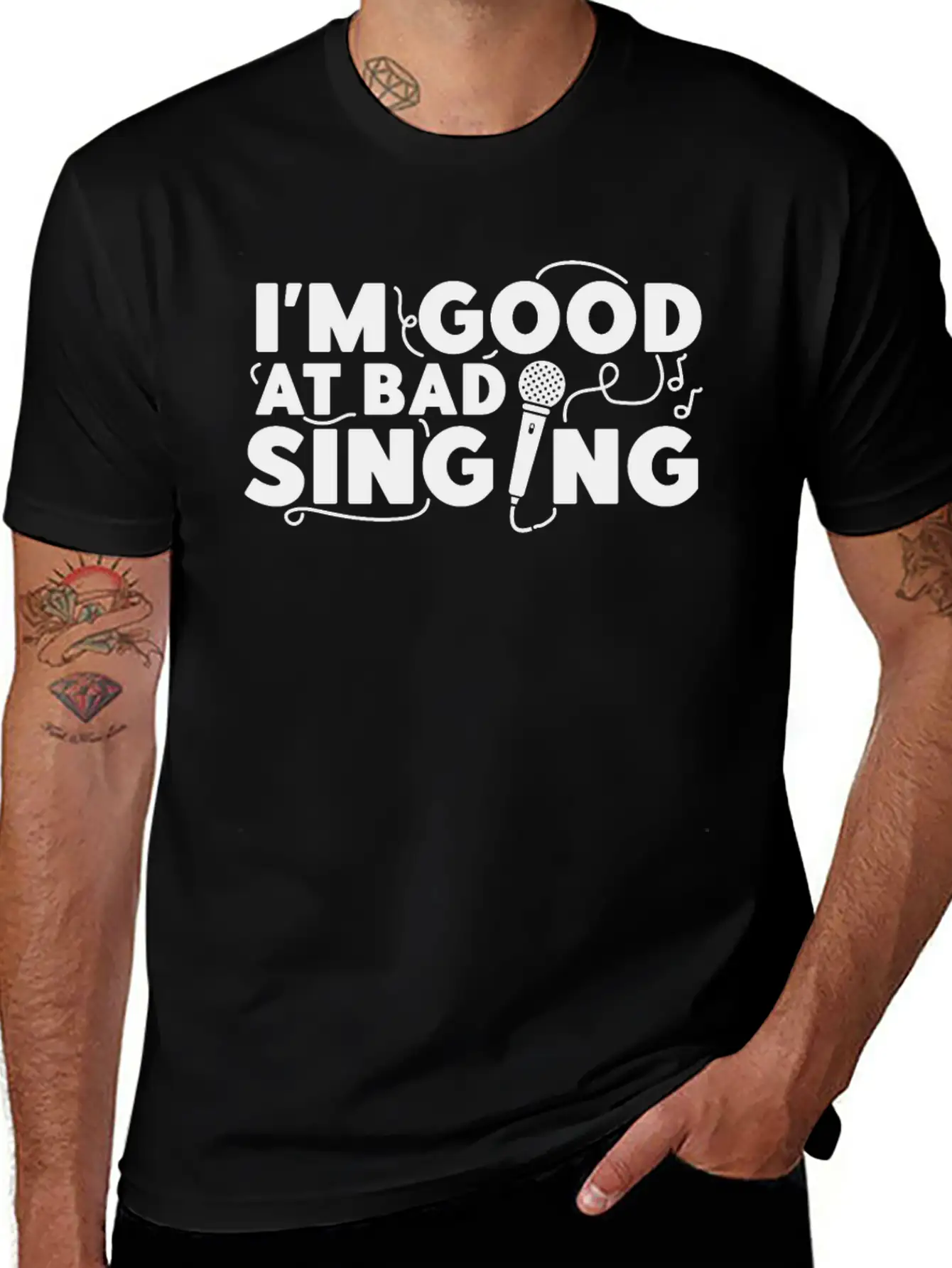 Karaoke Singer I'm Good At Bad Essential Cotton Tee For Daily Outfits – Unisex Style