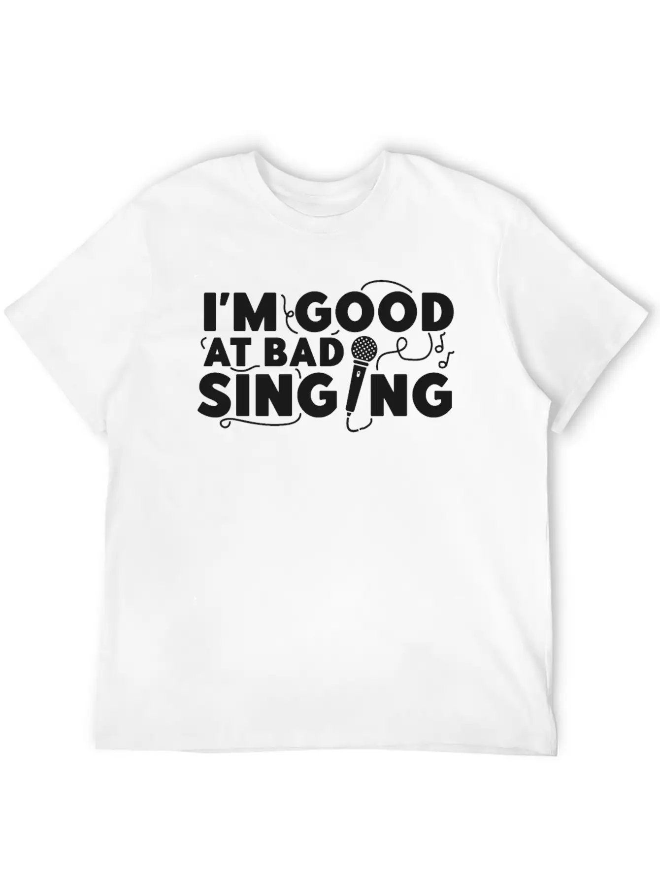 Karaoke Singer I'm Good At Bad Essential Cotton Tee For Daily Outfits – Unisex Style