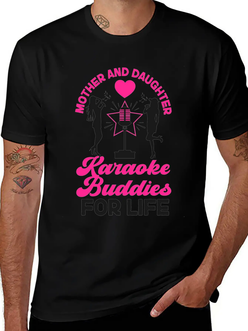 Karaoke Singer Mom Mother And Unisex Short Sleeve Soft Cotton T-Shirt – Casual Everyday Wear