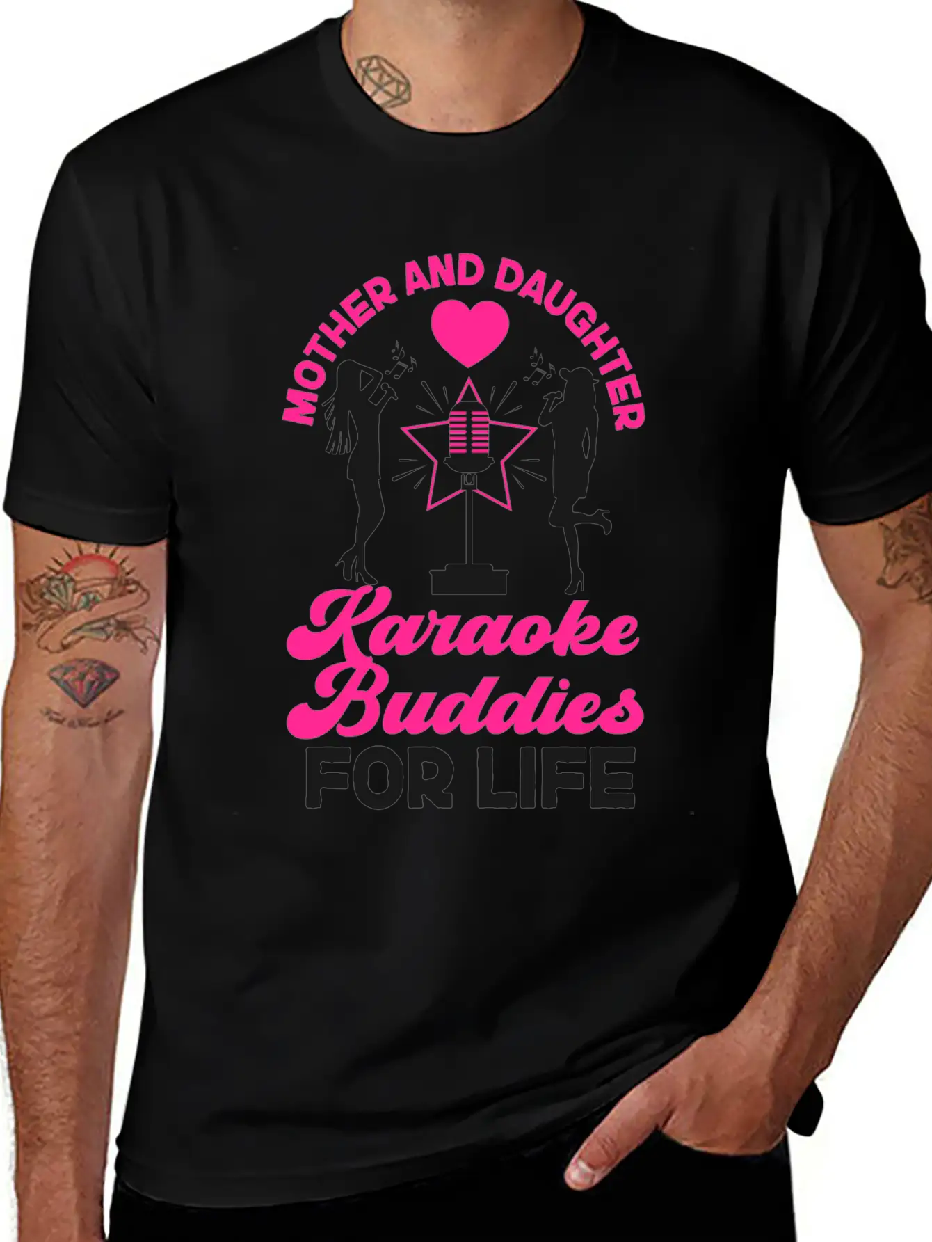 Karaoke Singer Mom Mother And Unisex Short Sleeve Soft Cotton T-Shirt – Casual Everyday Wear